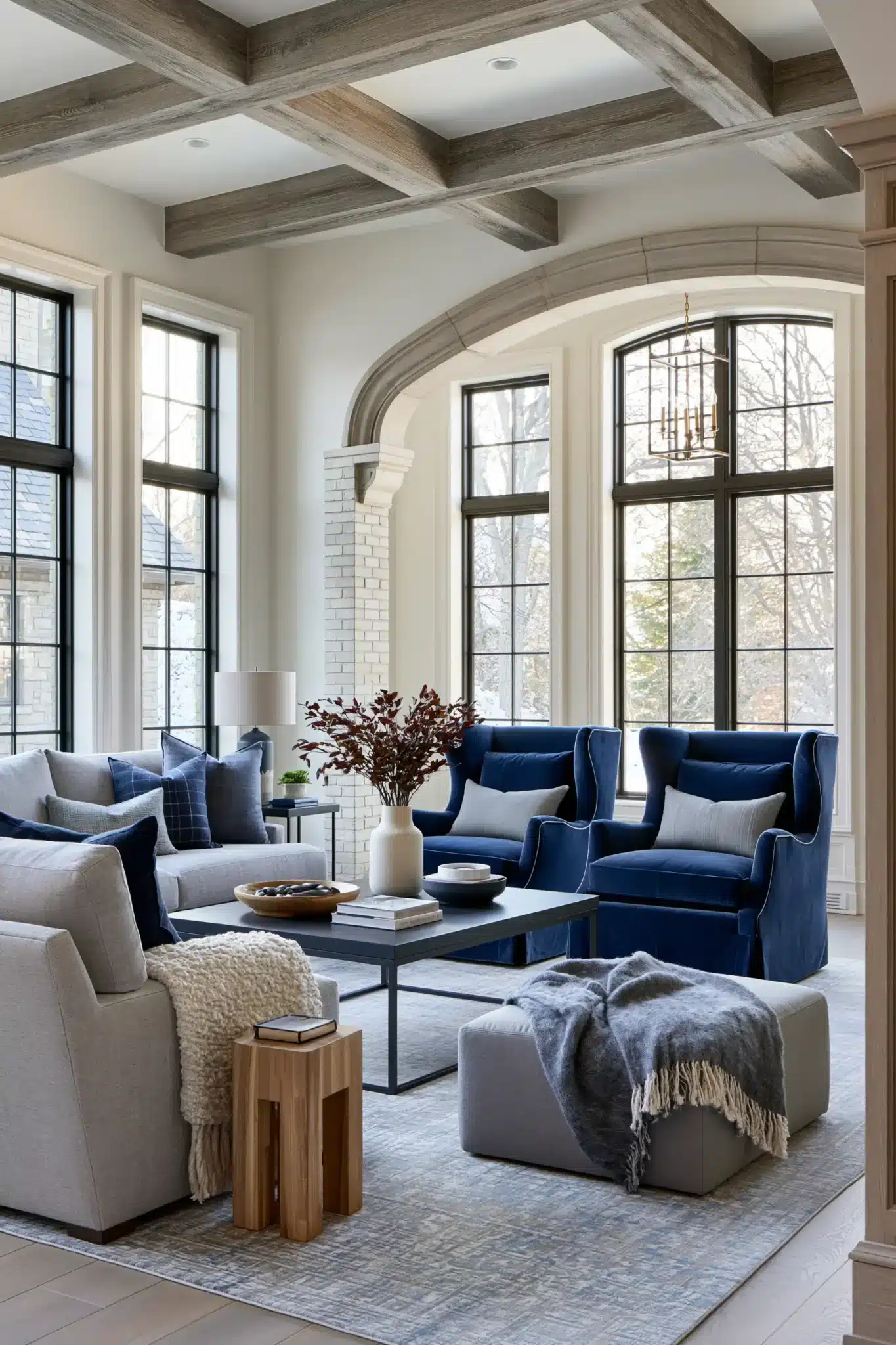 29 Navy Blue and Grey Living Room Ideas That Feel Grounded 29