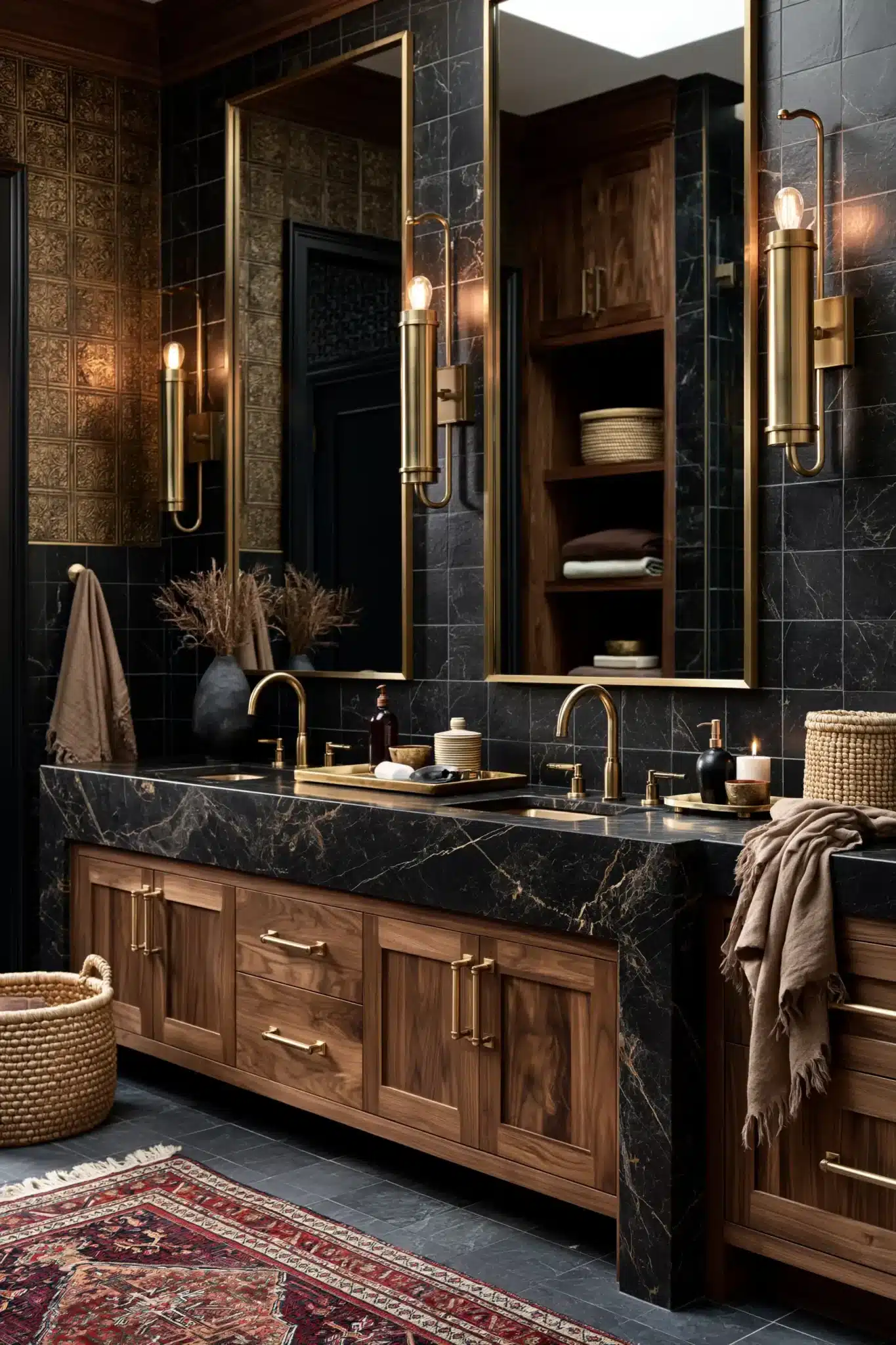 29 Gothic Bathroom Ideas That Feel Moody Without Going Cold 29