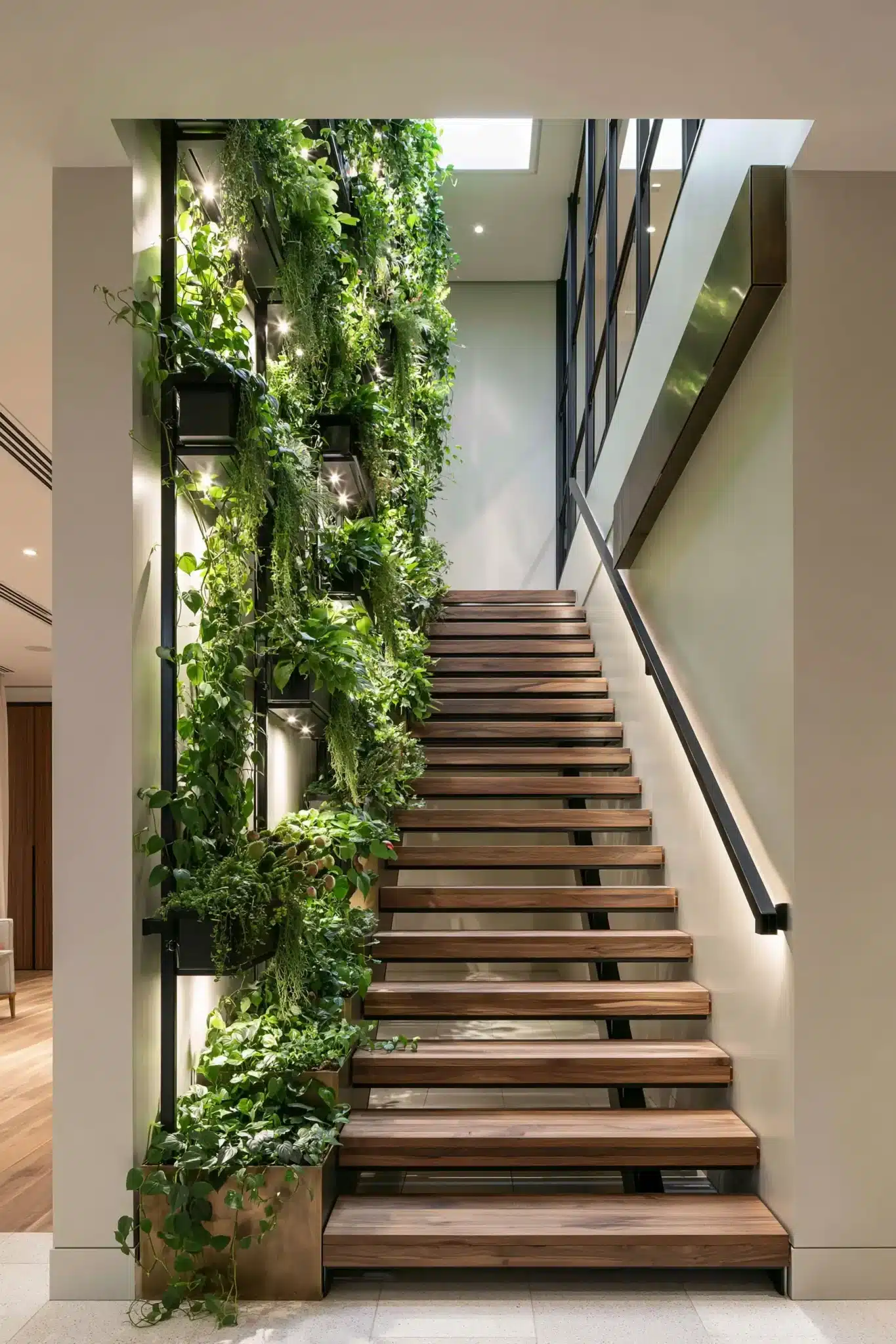 29 Indoor Staircase Garden Ideas for a Stairwell That Breathes 29