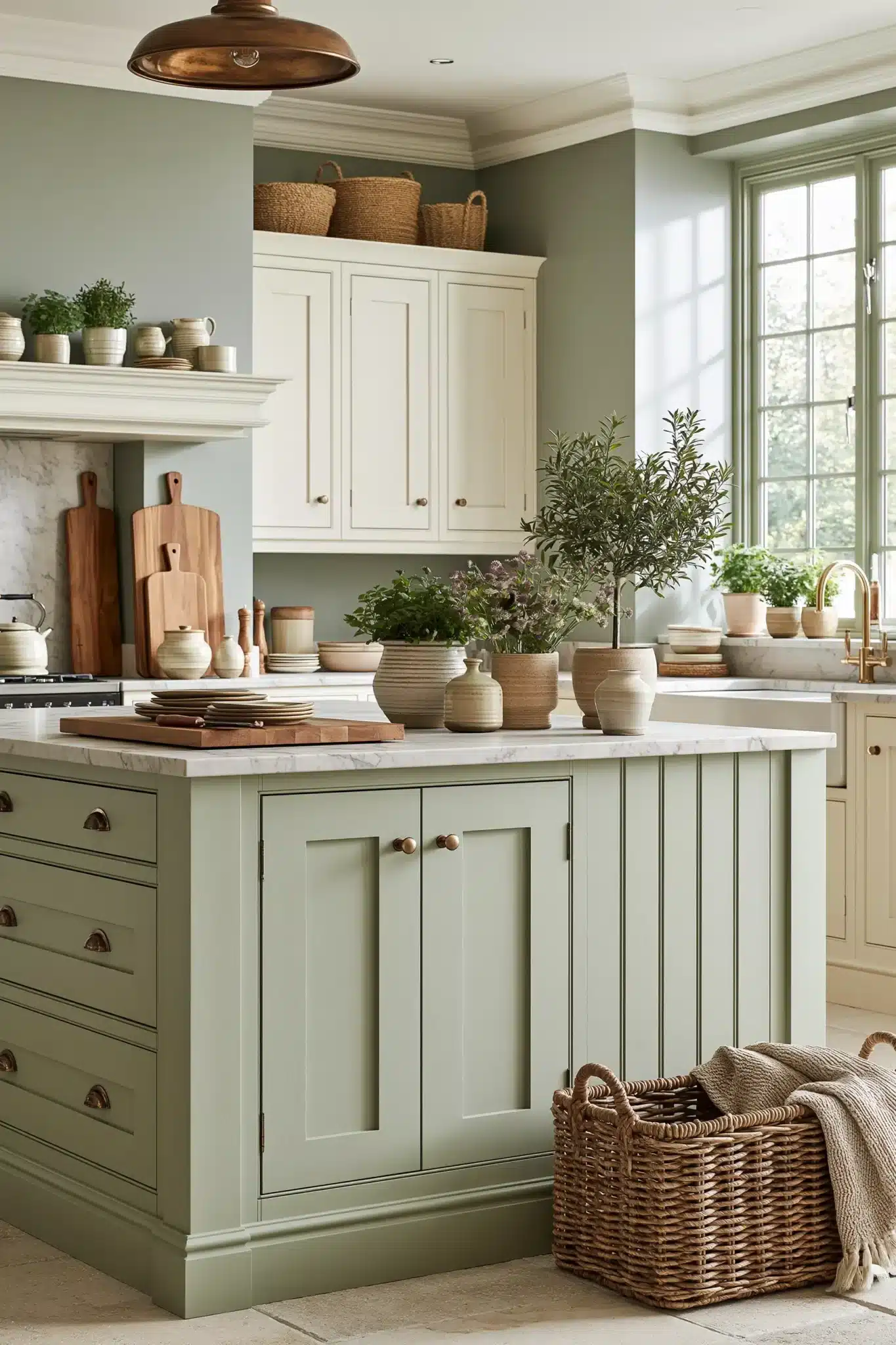 29 Sage Green and Cream Kitchen Ideas That Stay Soft 3