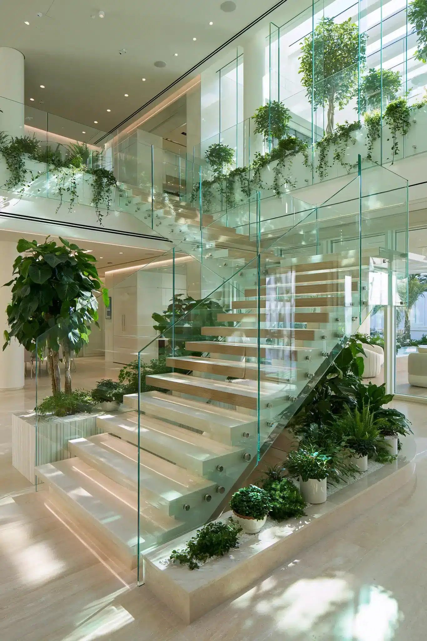 29 Indoor Staircase Garden Ideas for a Stairwell That Breathes 3