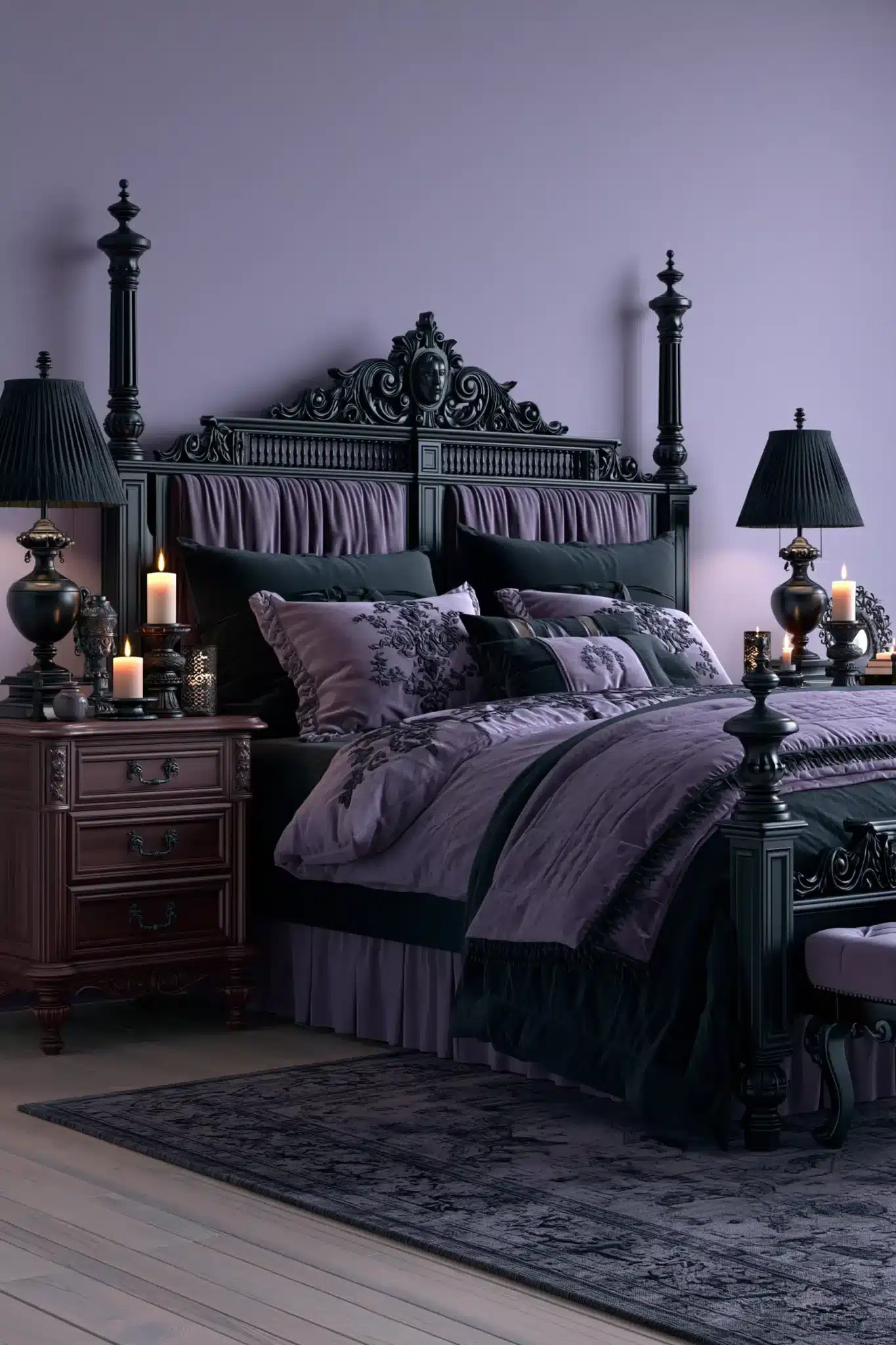29 Purple Gothic Bedroom Ideas That Lean Into Deep Plum 3
