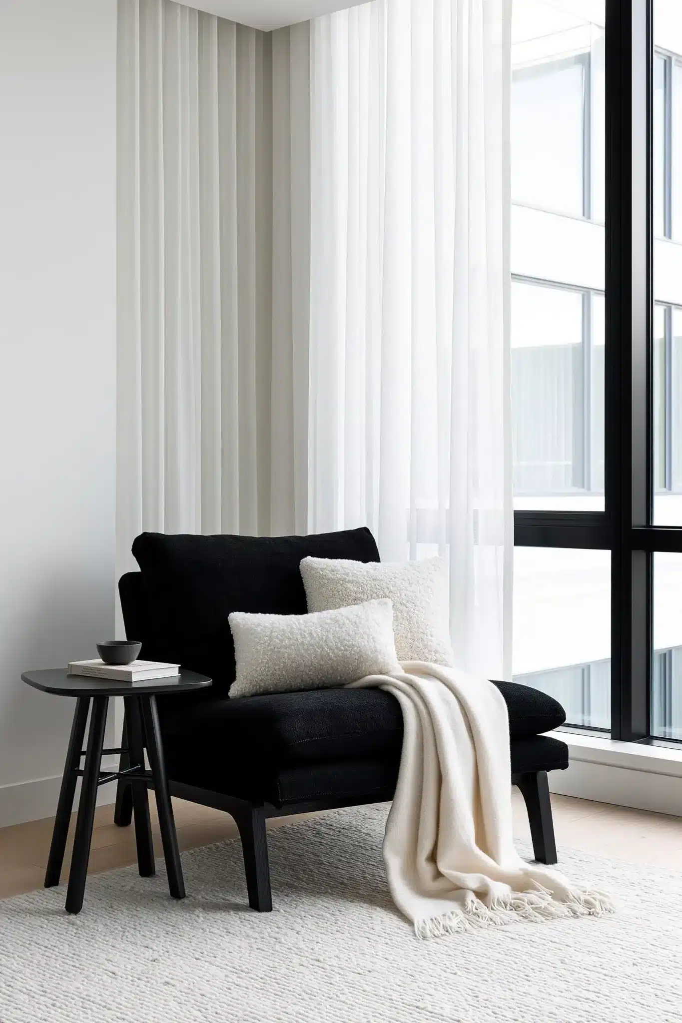 29 Black and White Living Room Decor Ideas with Real Contrast 3