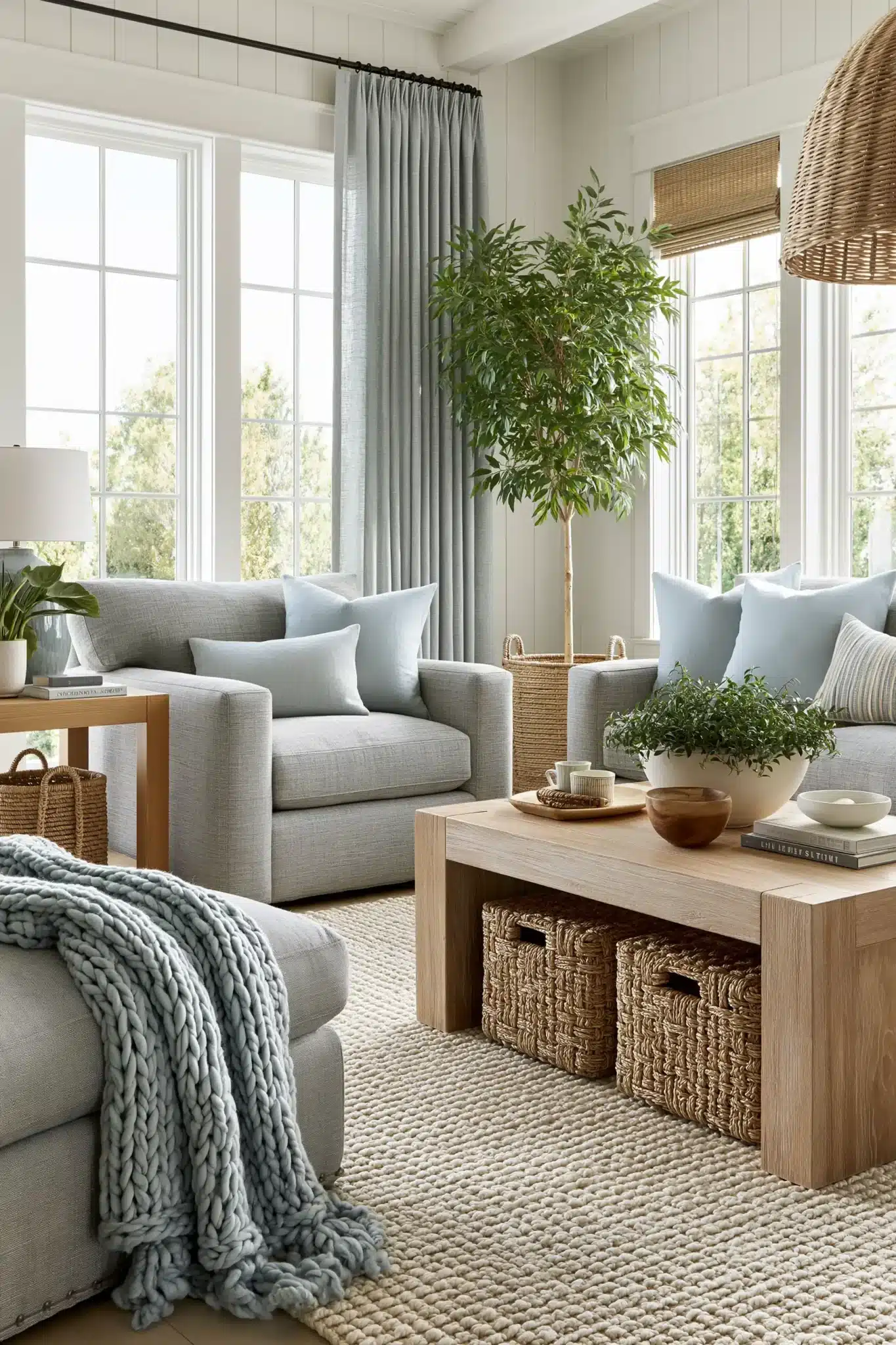 29 Light Blue and Grey Living Room Ideas That Stay Airy 3