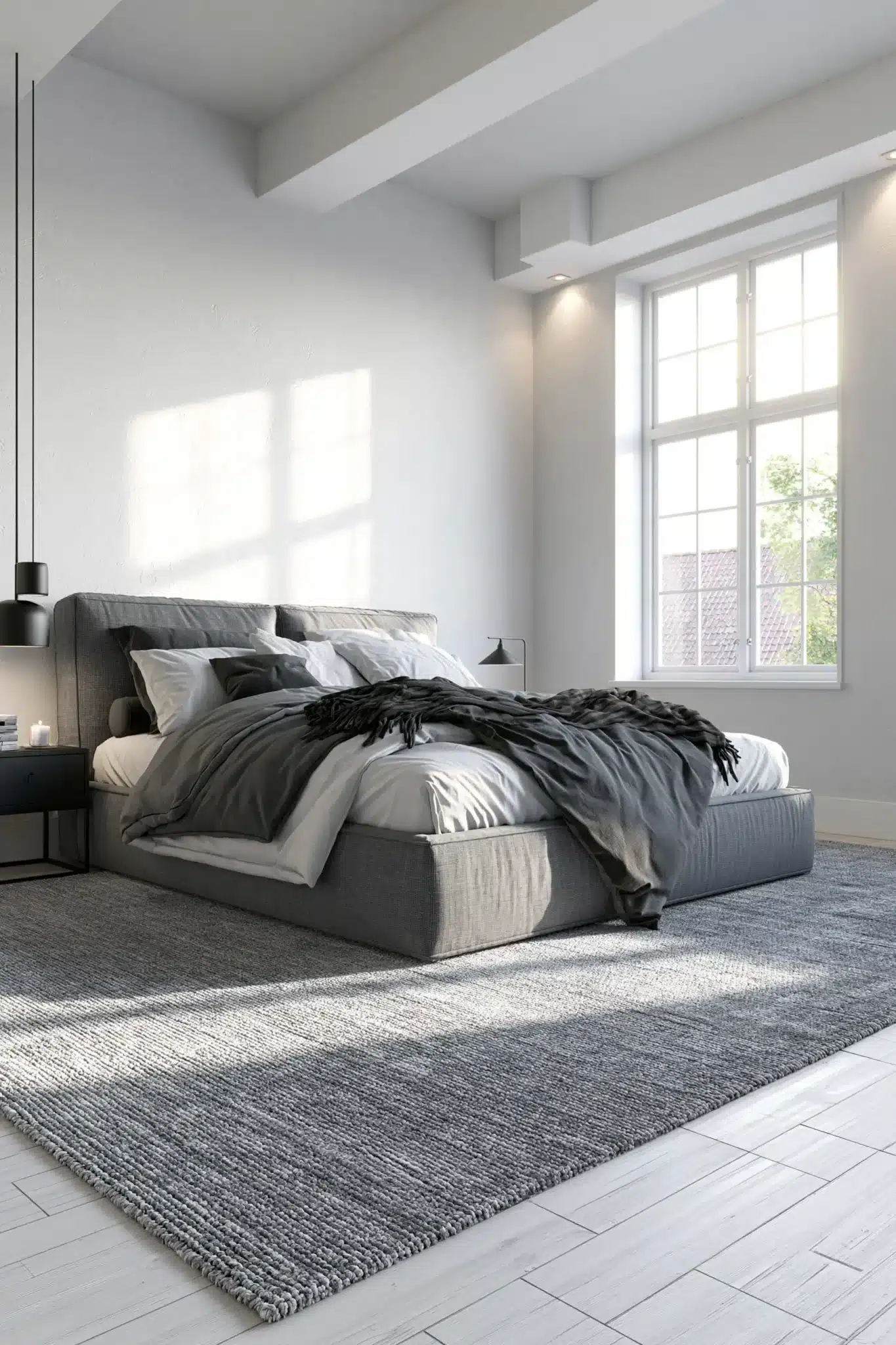 29 Grey and White Bedroom Ideas That Never Feel Flat 3