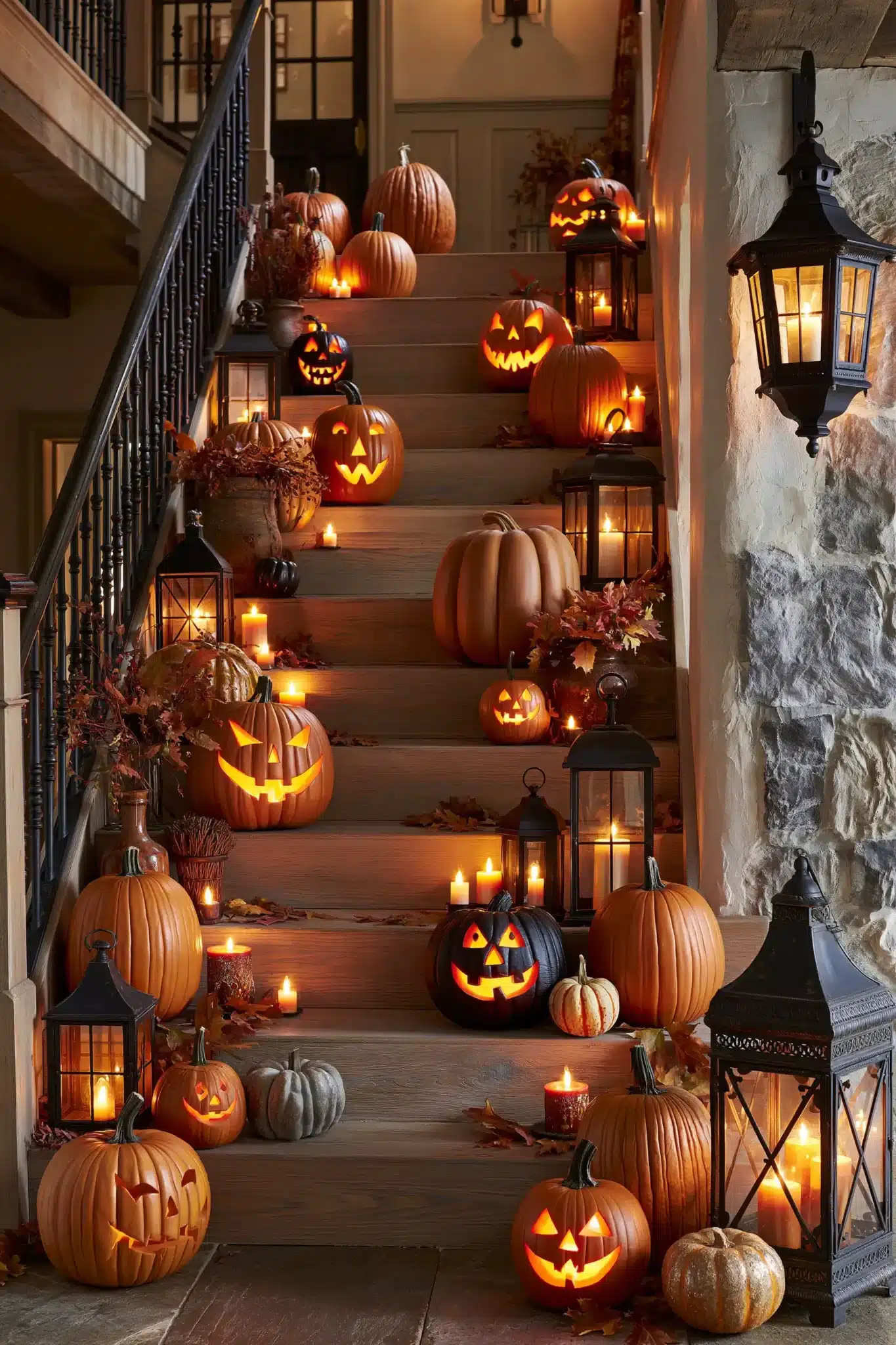 29 Halloween Staircase Decor Ideas That Skip the Cheap Stuff 3