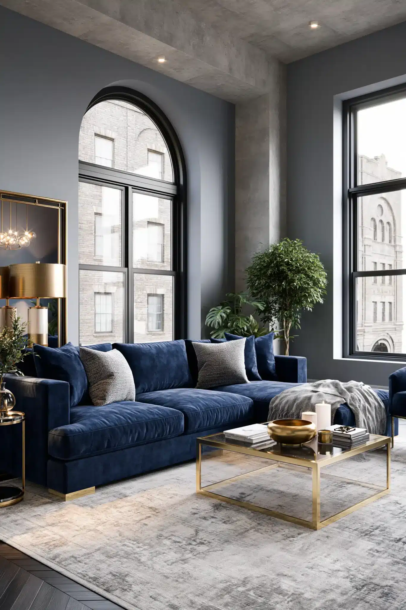 29 Navy Blue and Grey Living Room Ideas That Feel Grounded 3