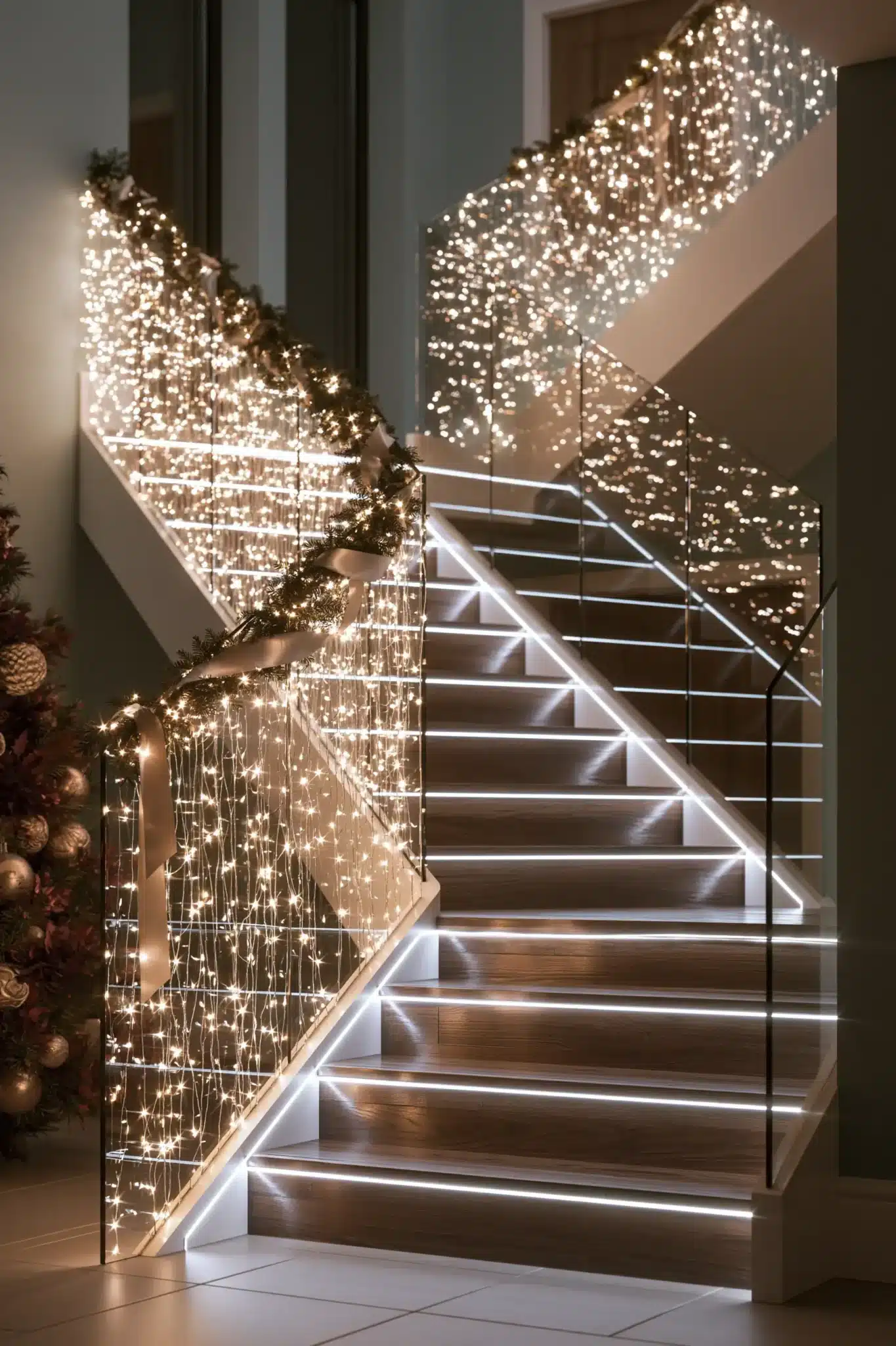 29 Christmas Staircase Decor Ideas That Actually Hold Up 3