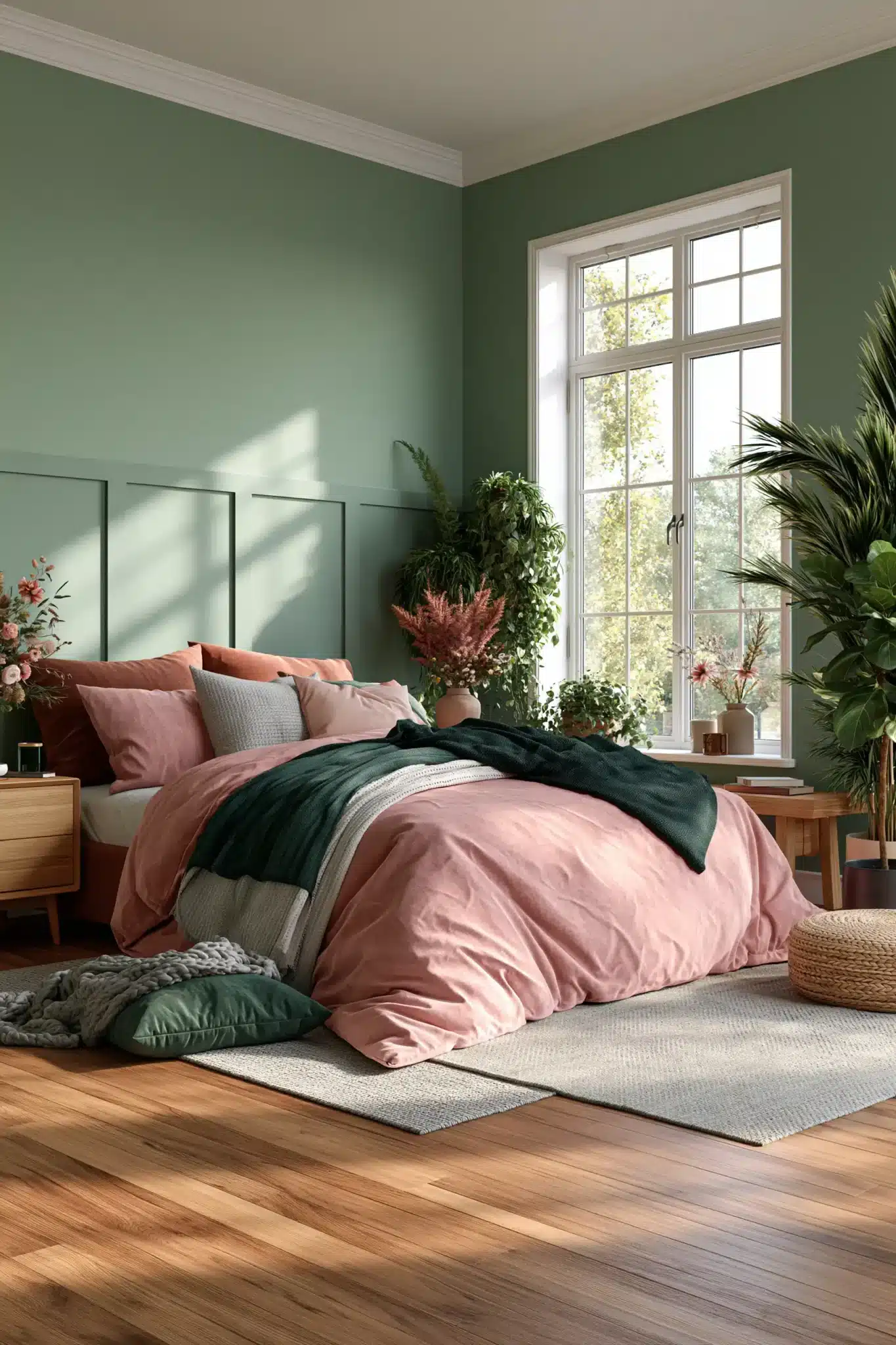 29 Sage Green and Blush Bedroom Ideas That Feel Quiet 3