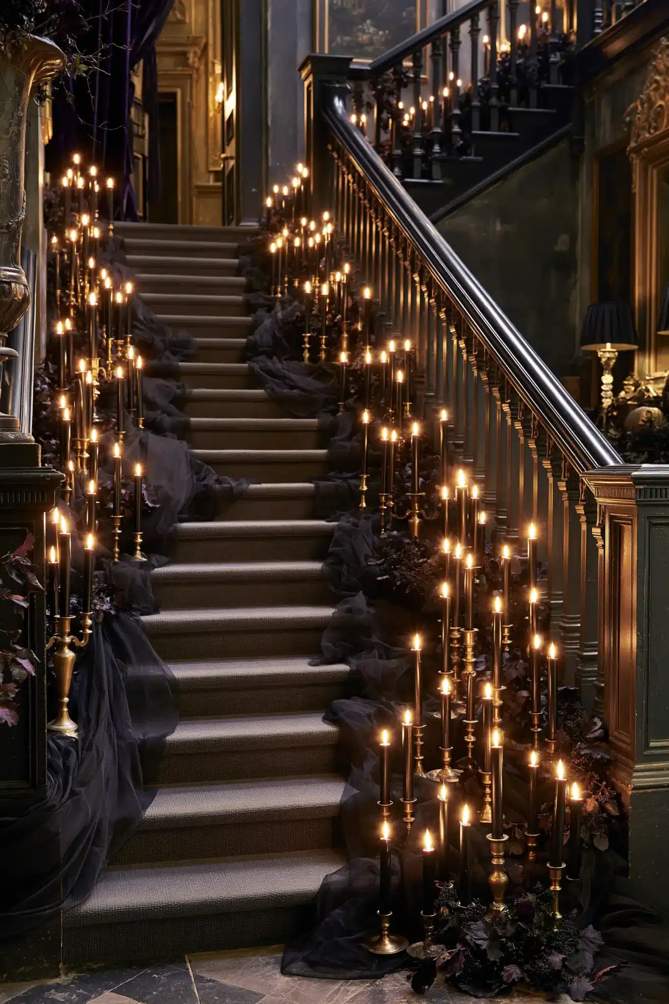 29 Halloween Staircase Decor Ideas That Skip the Cheap Stuff 4