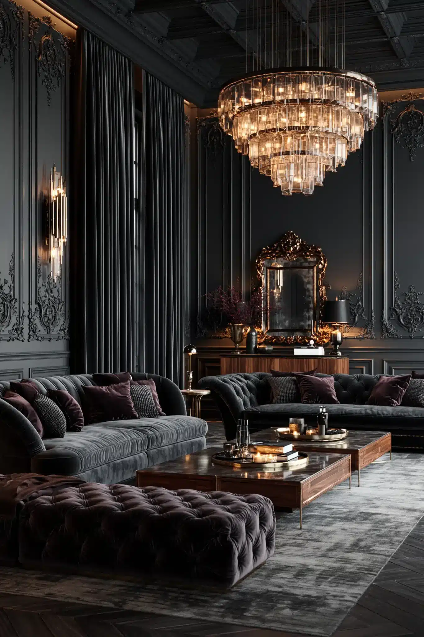 29 Gothic Living Room Ideas for a Space That Feels Lived-In 4