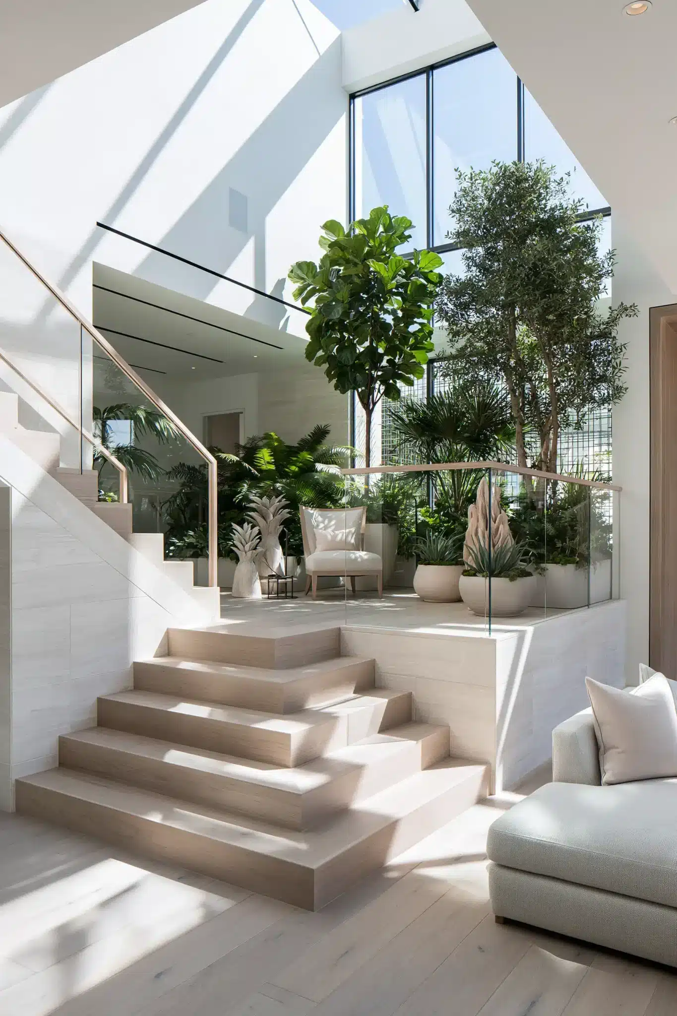 29 Indoor Staircase Garden Ideas for a Stairwell That Breathes 4