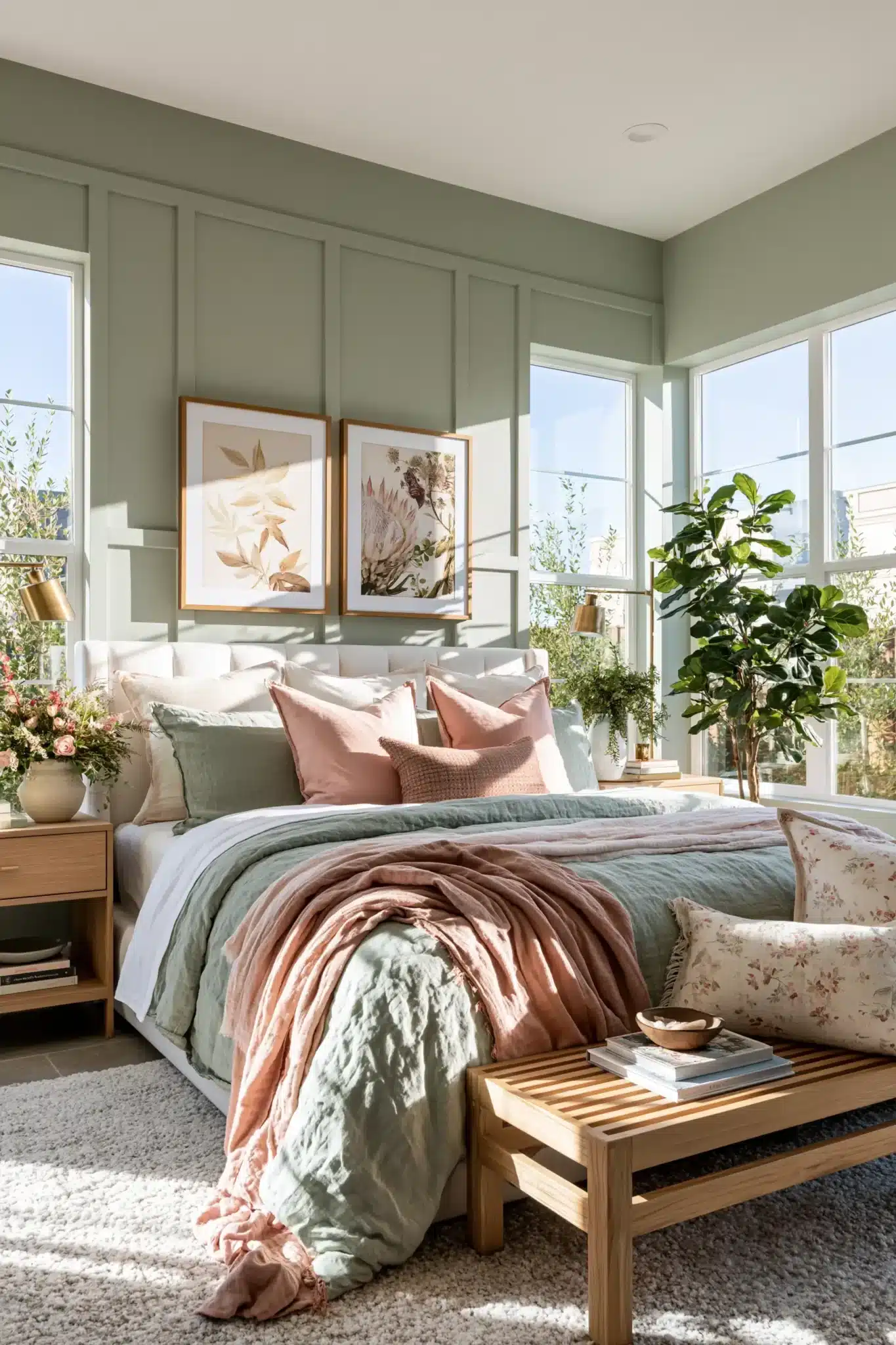 29 Sage Green and Blush Bedroom Ideas That Feel Quiet 4