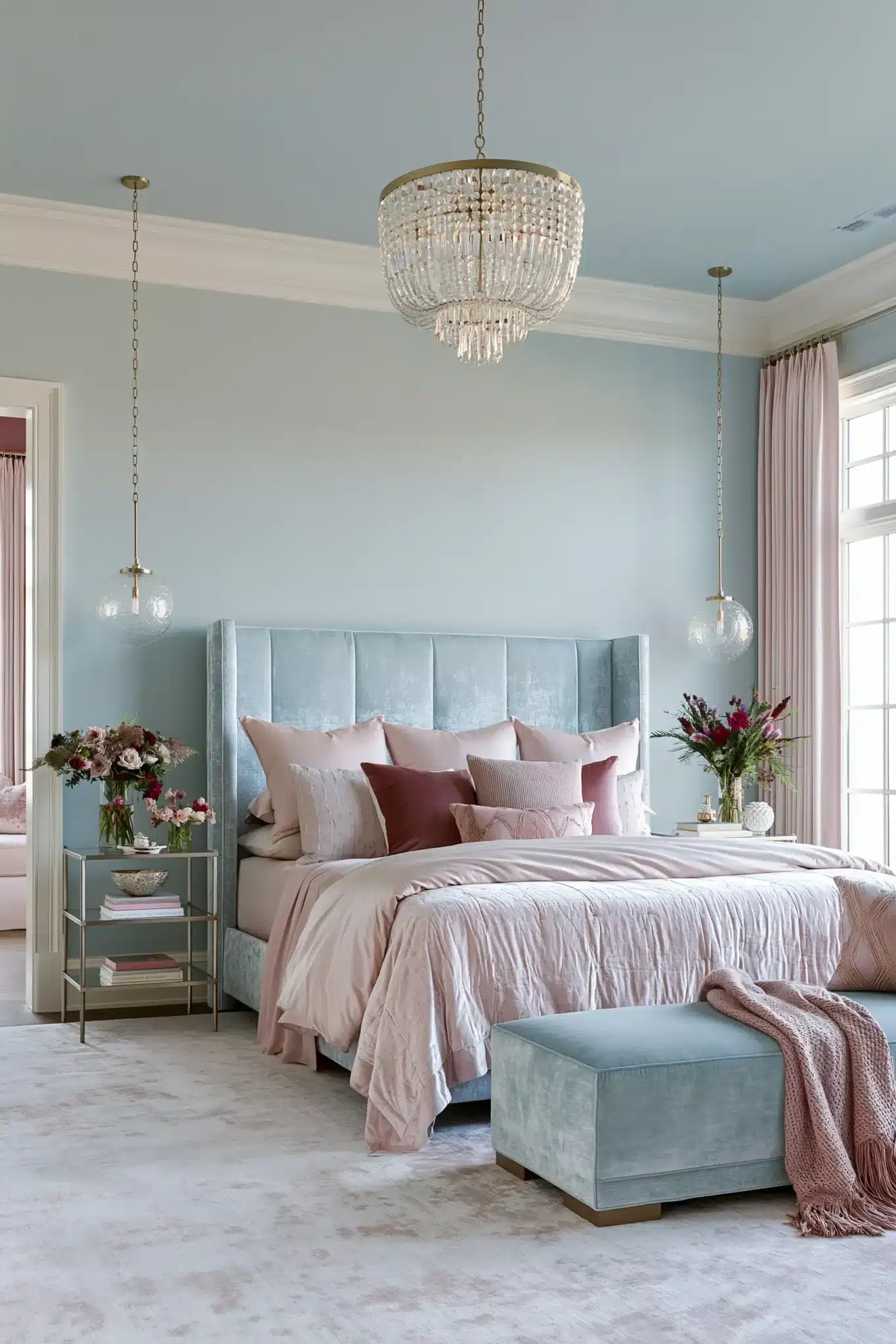 29 Light Blue and Pink Bedroom Ideas That Stay Grown-Up 5
