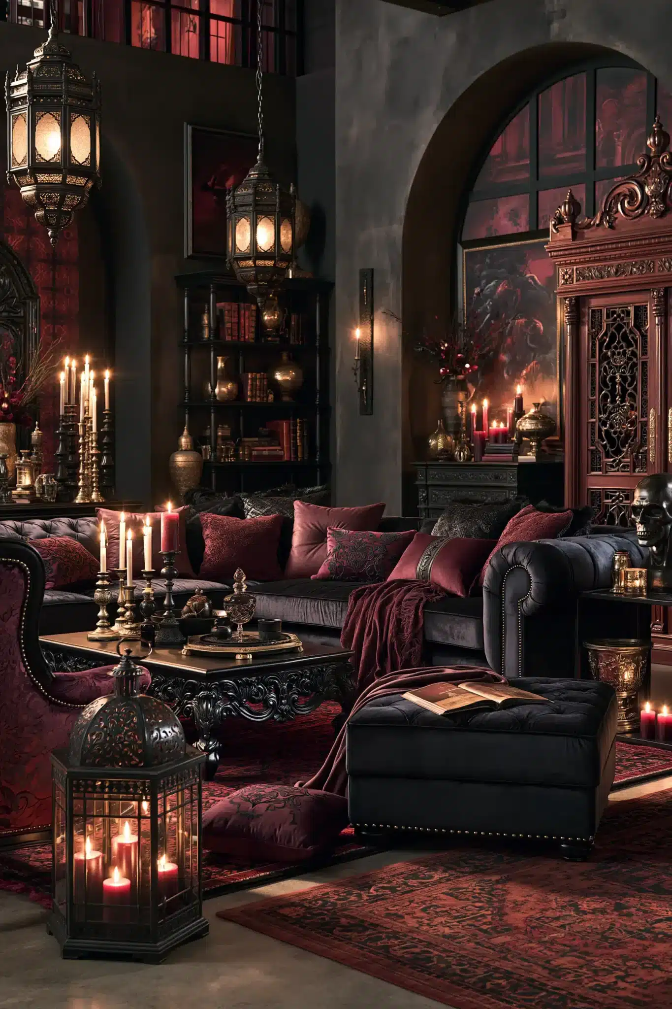 29 Gothic Living Room Ideas for a Space That Feels Lived-In 5