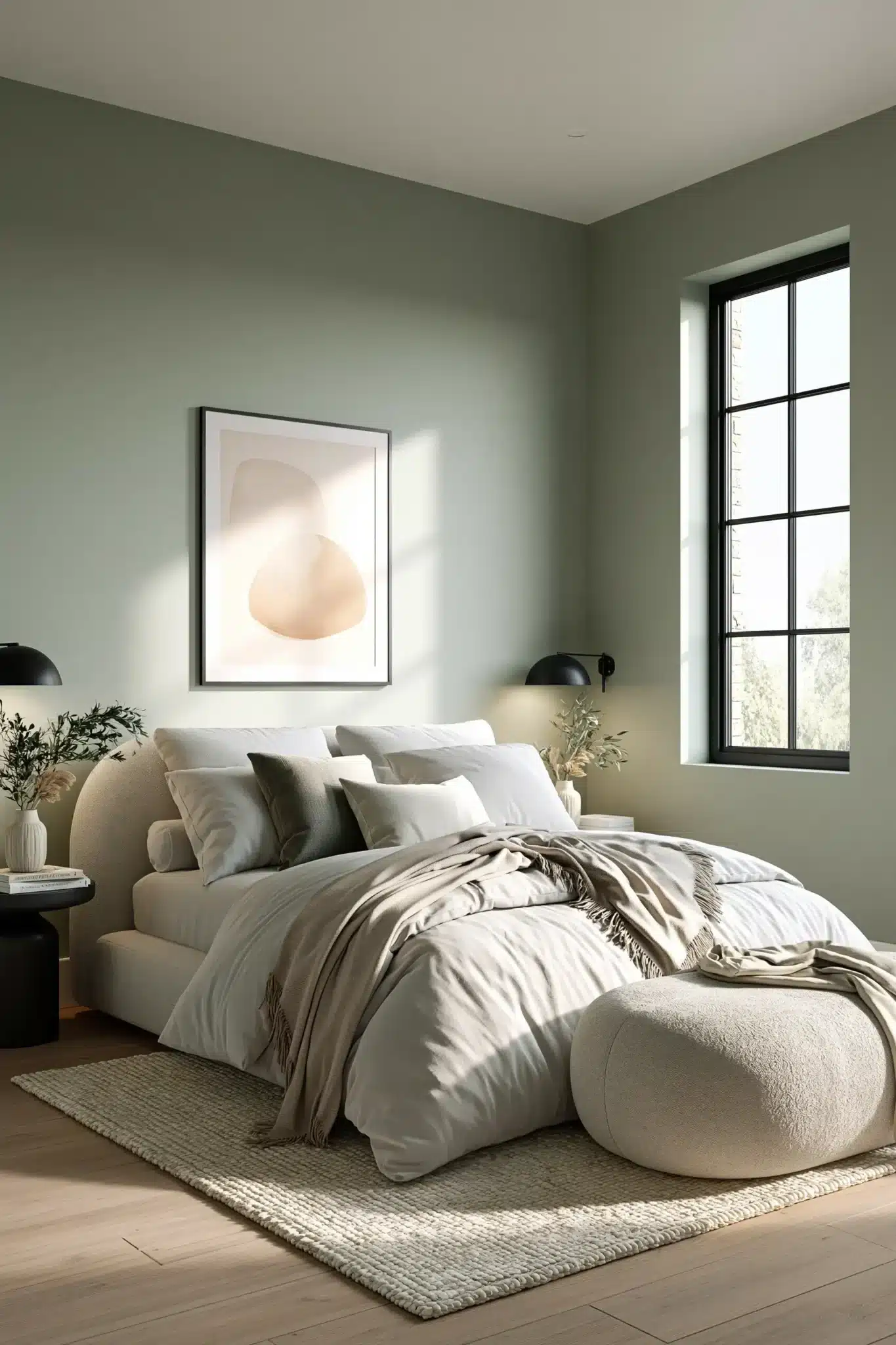 29 Sage Green and Grey Bedroom Ideas That Read Calm 5