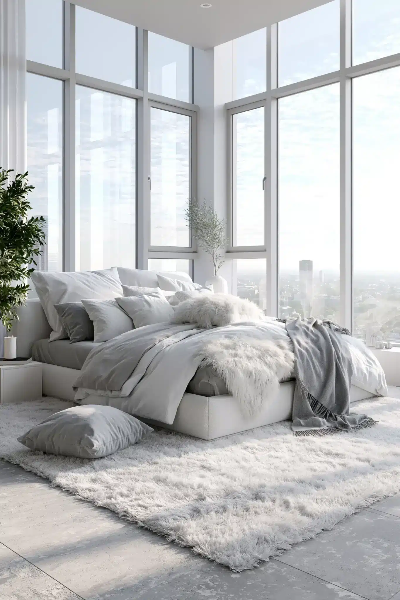 29 Grey and White Bedroom Ideas That Never Feel Flat 5