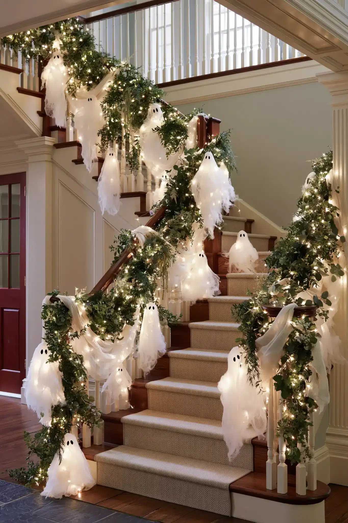 29 Halloween Staircase Decor Ideas That Skip the Cheap Stuff 5