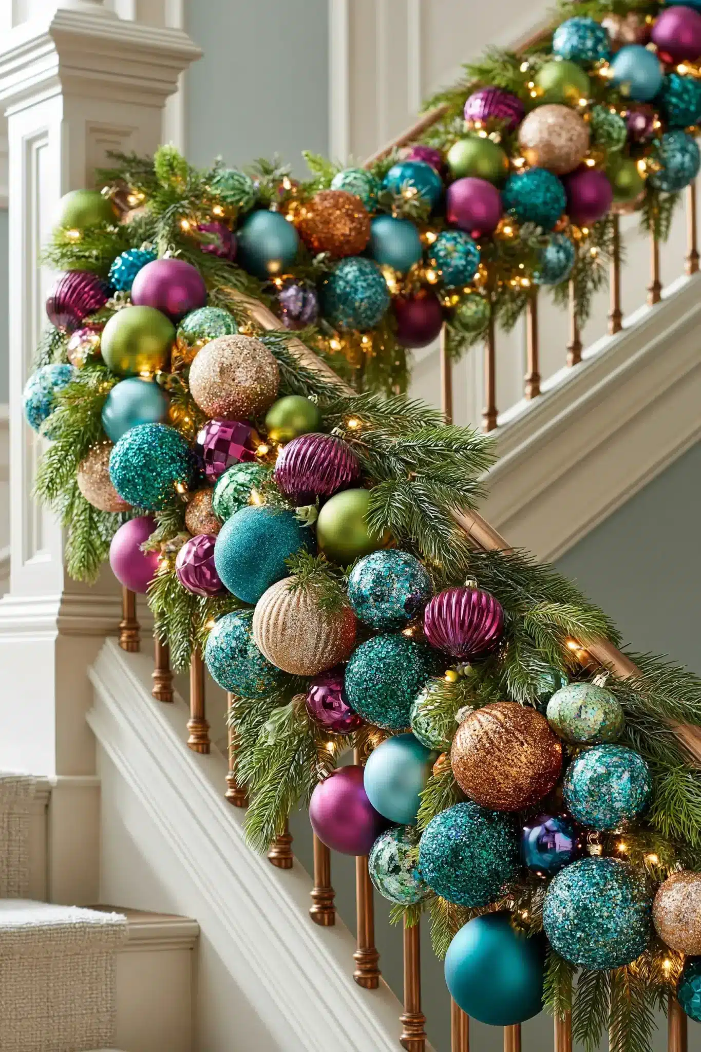 29 Christmas Staircase Decor Ideas That Actually Hold Up 5