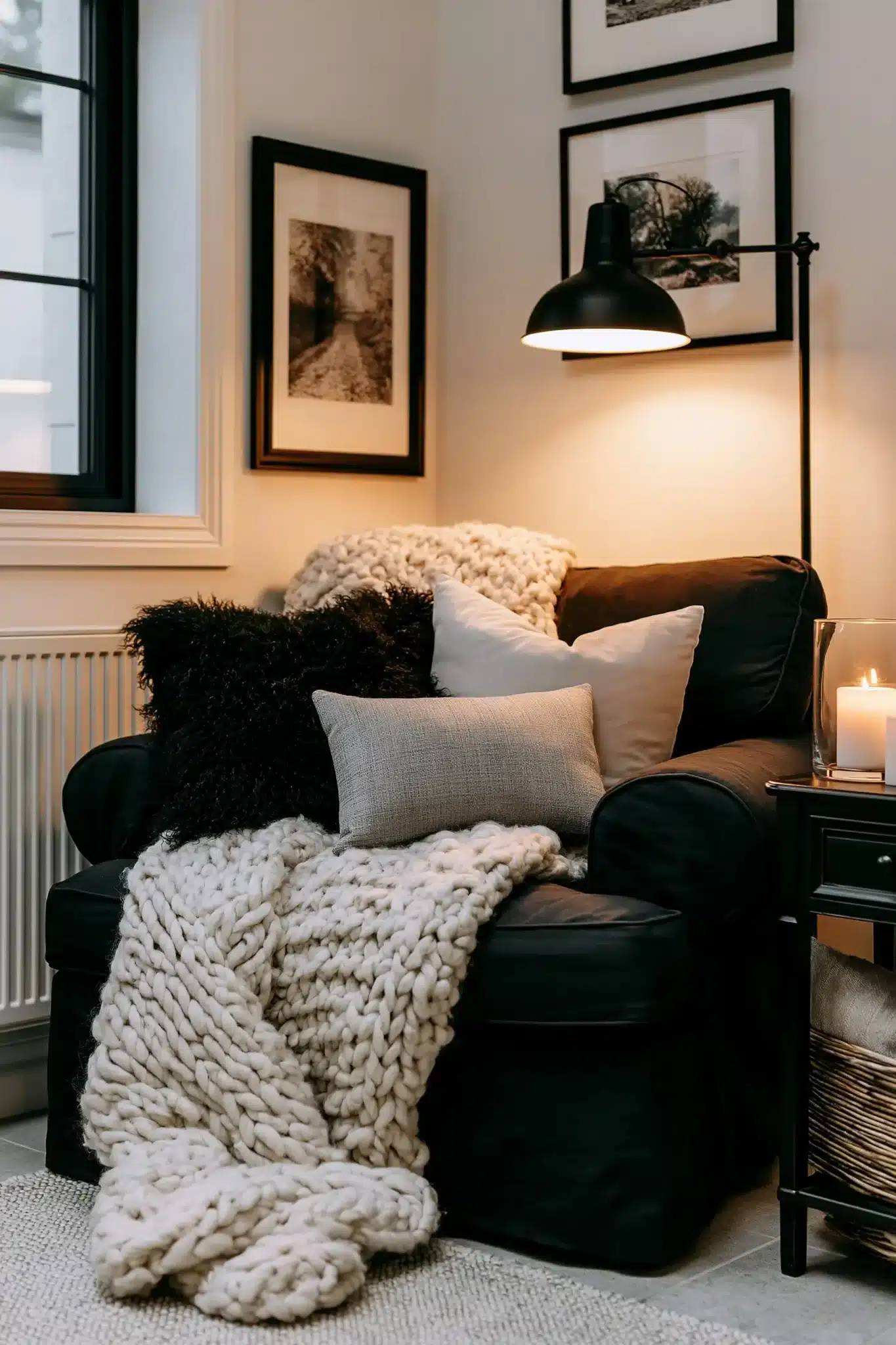29 Black and White Living Room Decor Ideas with Real Contrast 6