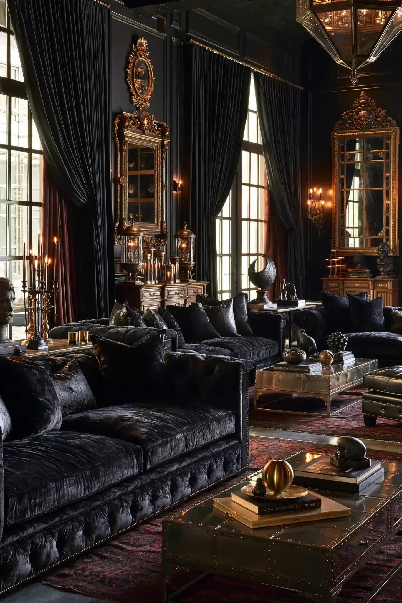 29 Gothic Living Room Ideas for a Space That Feels Lived-In 7