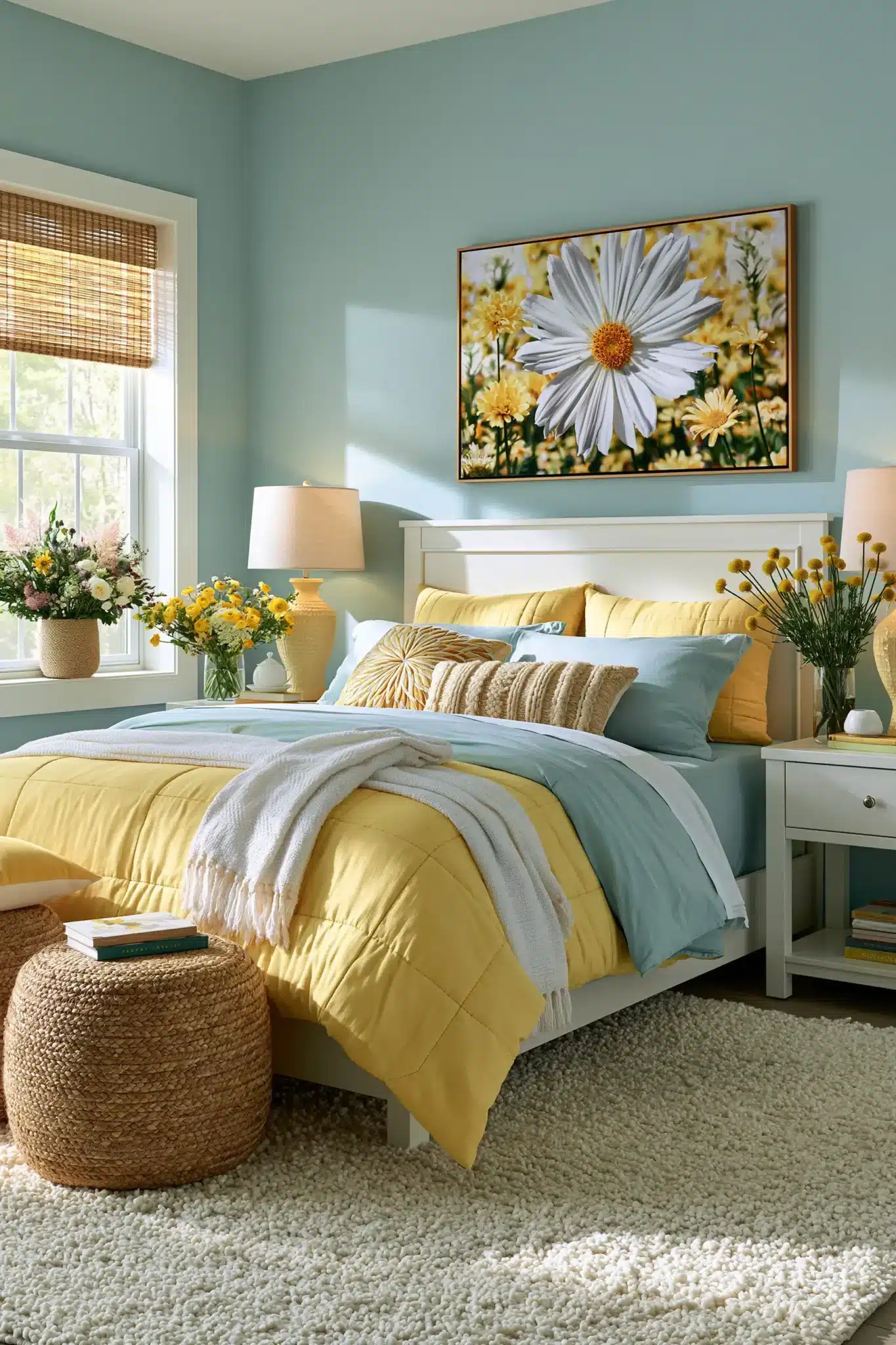 29 Light Blue and Yellow Bedroom Ideas for a Sunny Corner 7