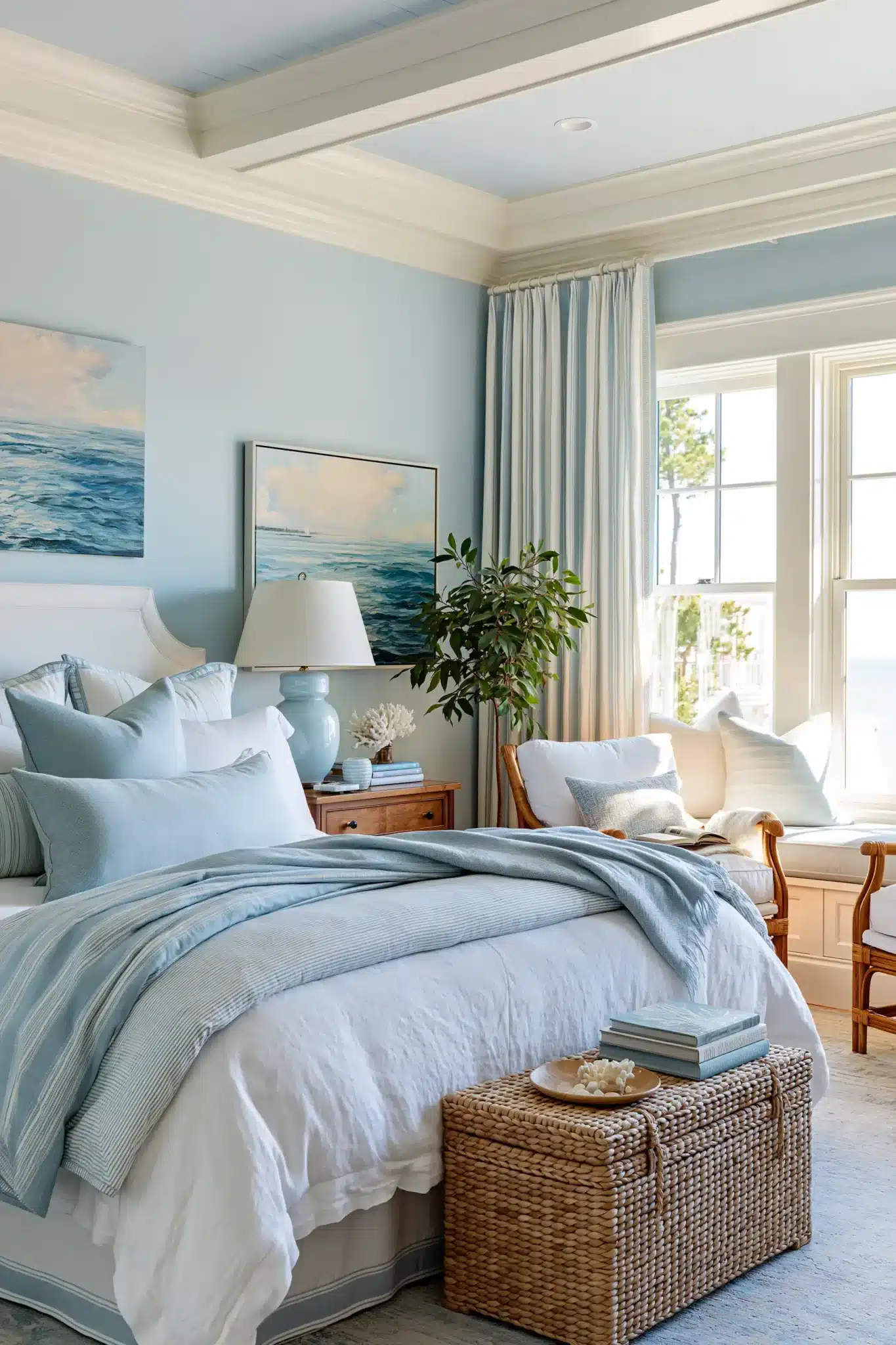 29 Light Blue and White Bedroom Ideas That Breathe 7