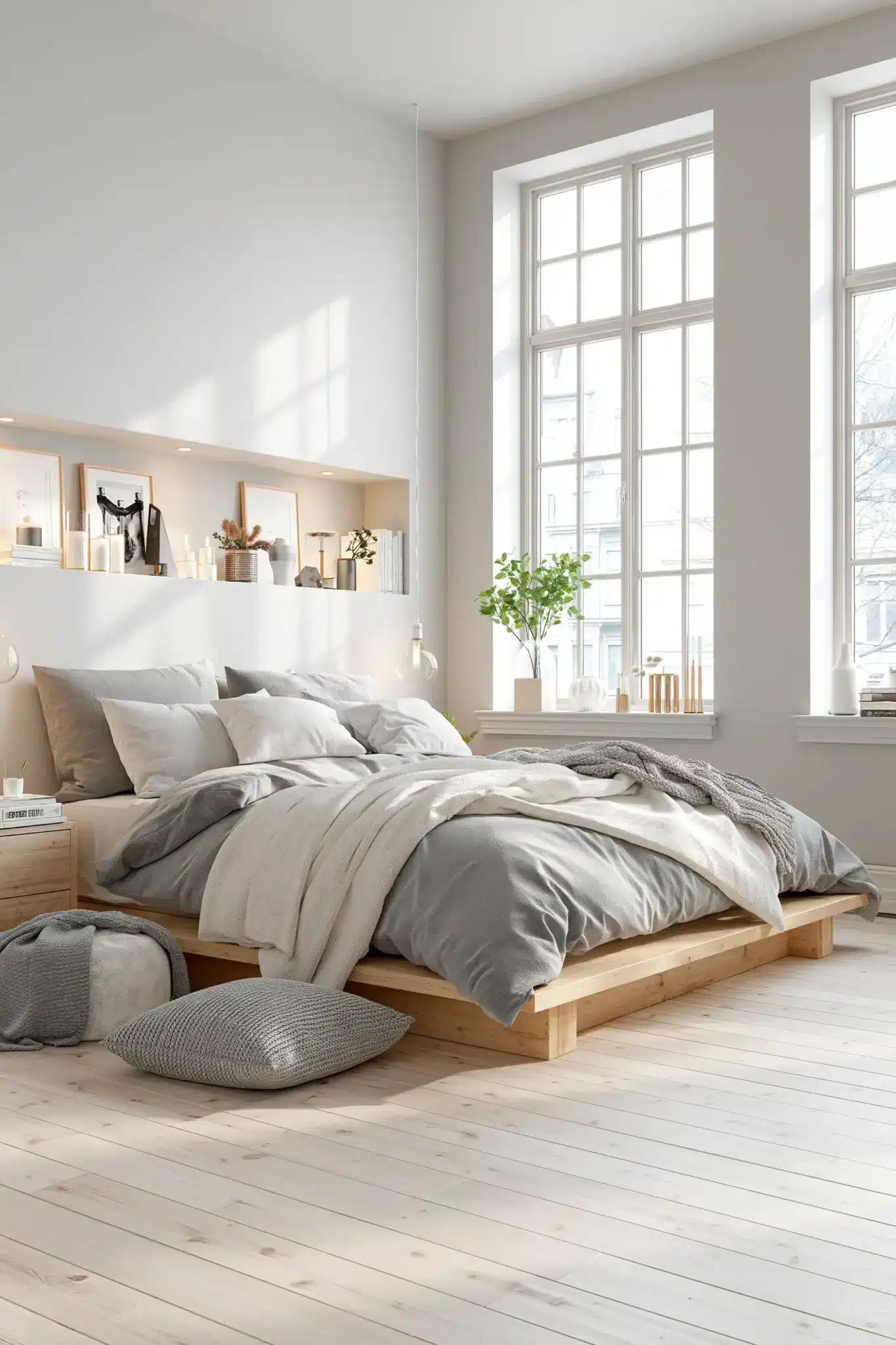 29 Grey and White Bedroom Ideas That Never Feel Flat 7