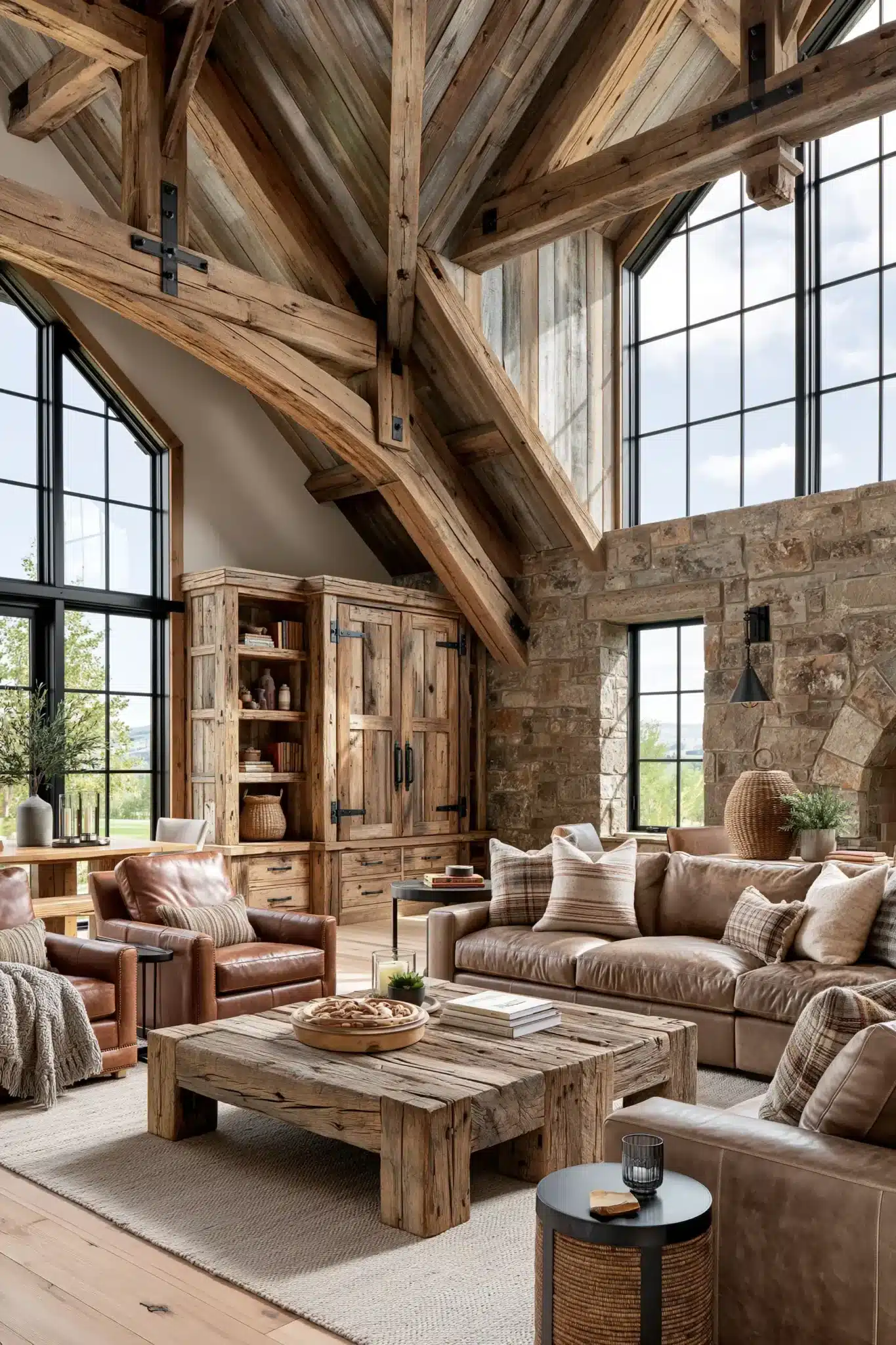 29 Western Style Home Decor Ideas with Real Weathered Wood 7