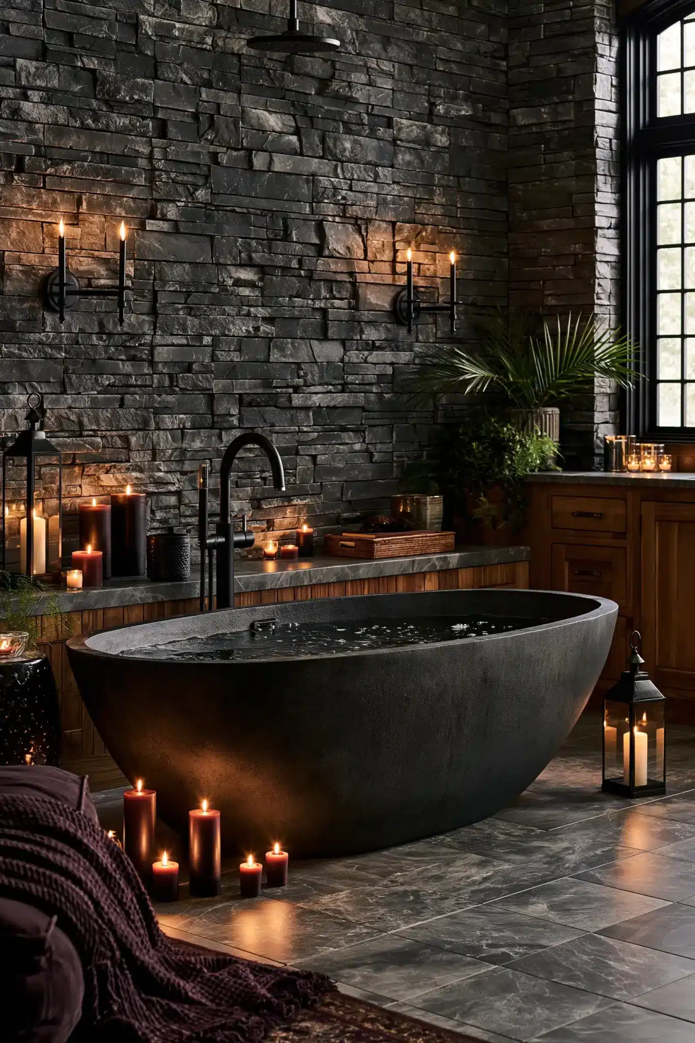29 Gothic Bathroom Ideas That Feel Moody Without Going Cold 8