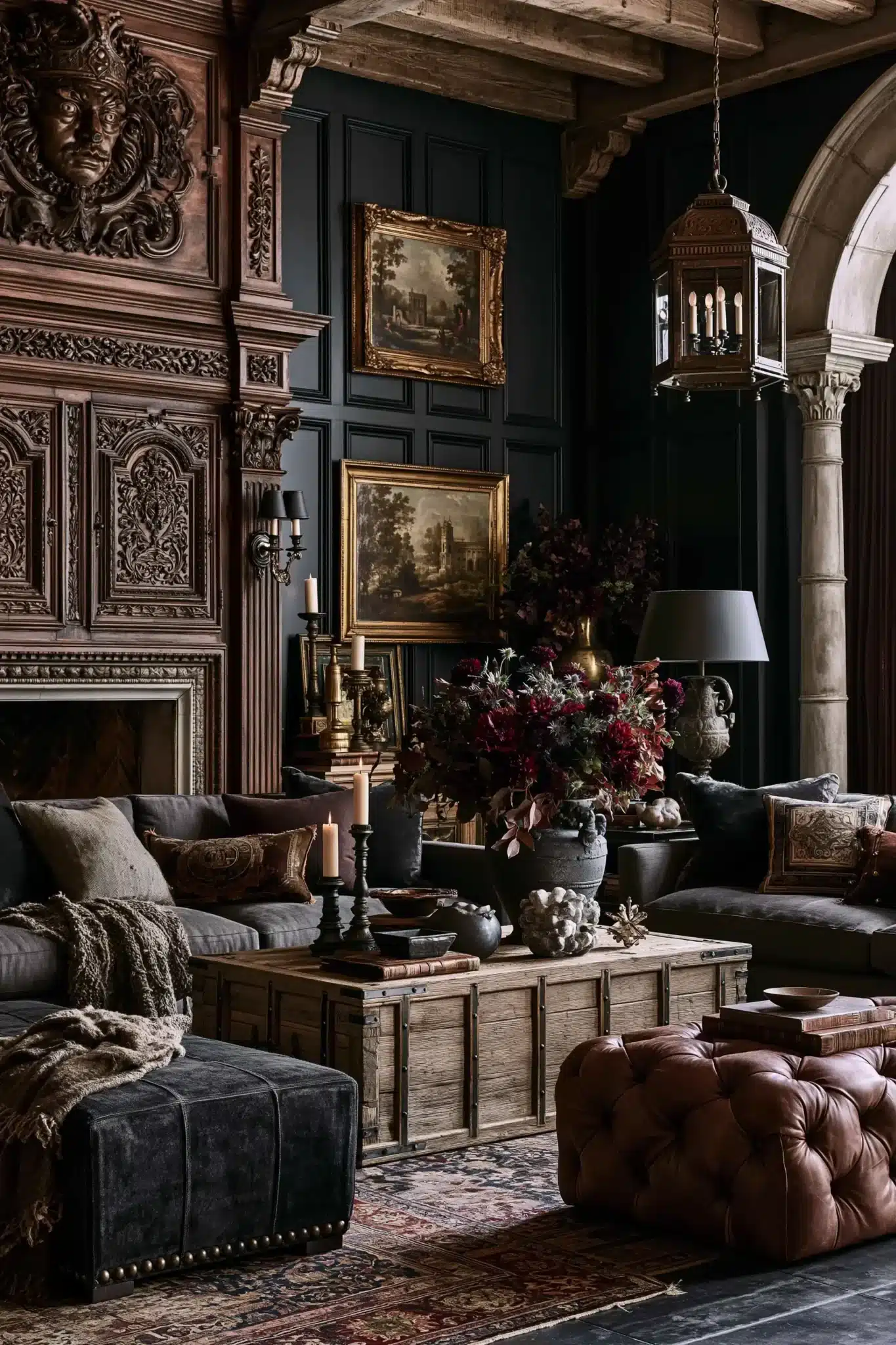 29 Gothic Living Room Ideas for a Space That Feels Lived-In 8