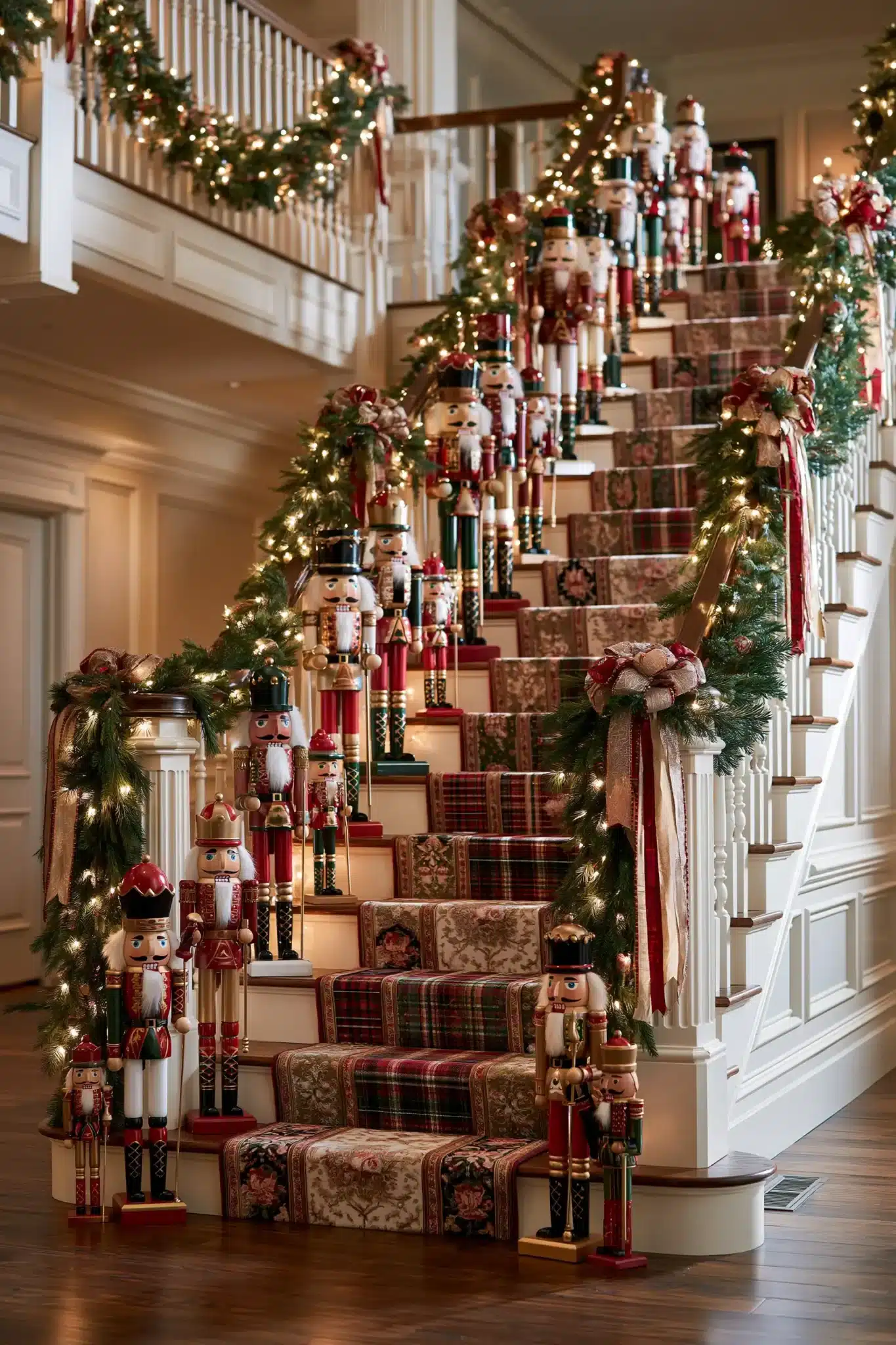 29 Christmas Staircase Decor Ideas That Actually Hold Up 8