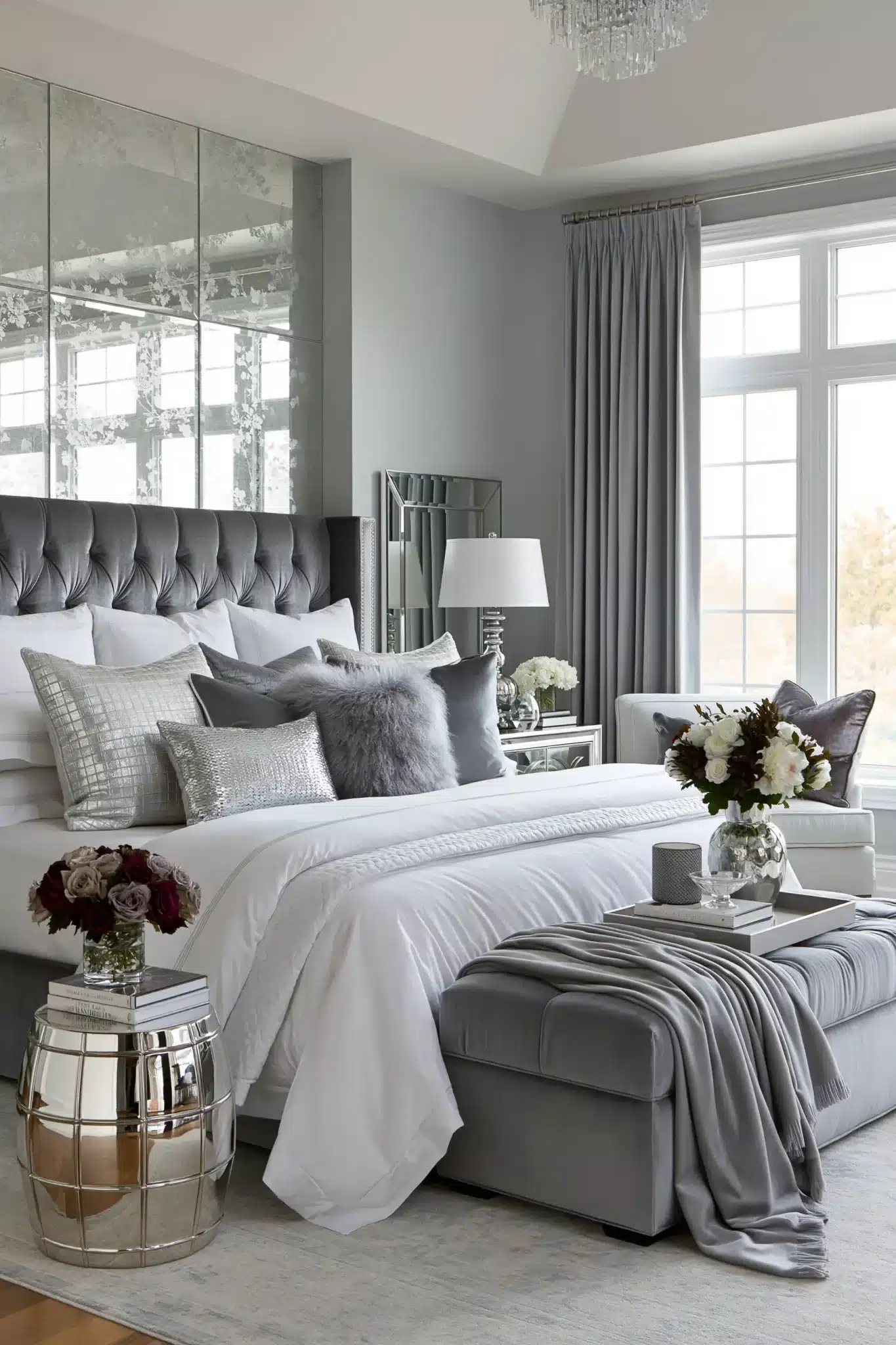 29 Grey and White Bedroom Ideas That Never Feel Flat 8