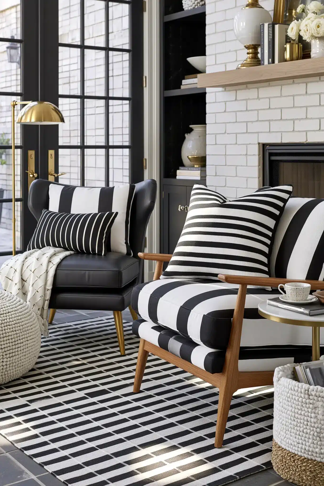 29 Black and White Living Room Decor Ideas with Real Contrast 9