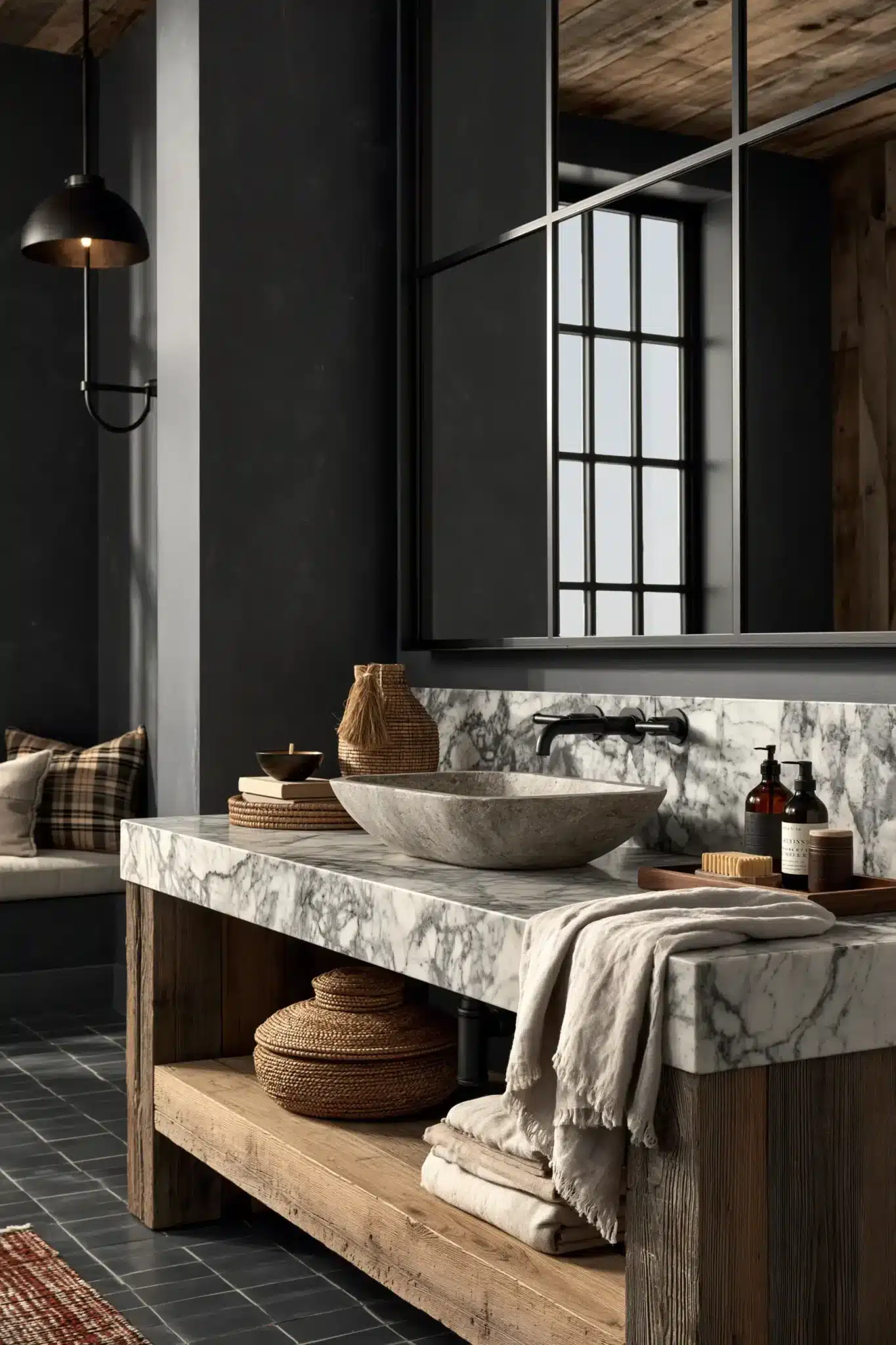 29 Gothic Bathroom Ideas That Feel Moody Without Going Cold 9