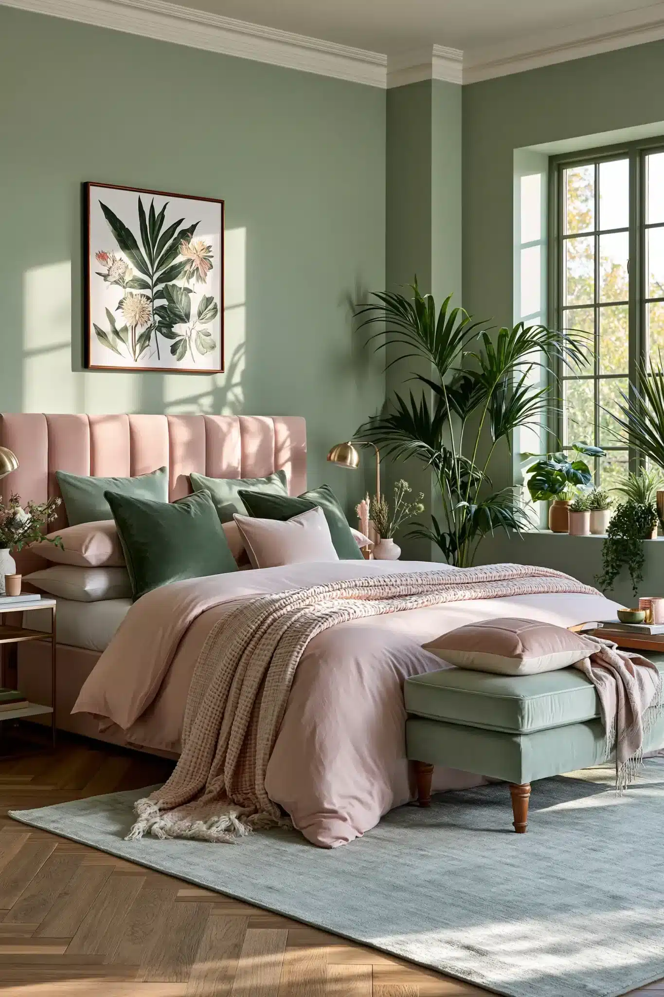 29 Sage Green and Blush Bedroom Ideas That Feel Quiet 9
