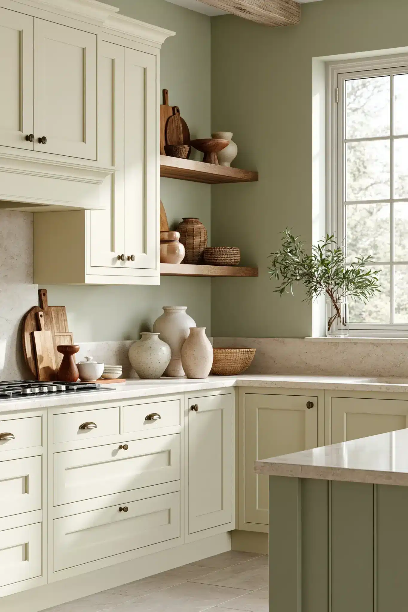 29 Sage Green and Cream Kitchen Ideas That Stay Soft 9