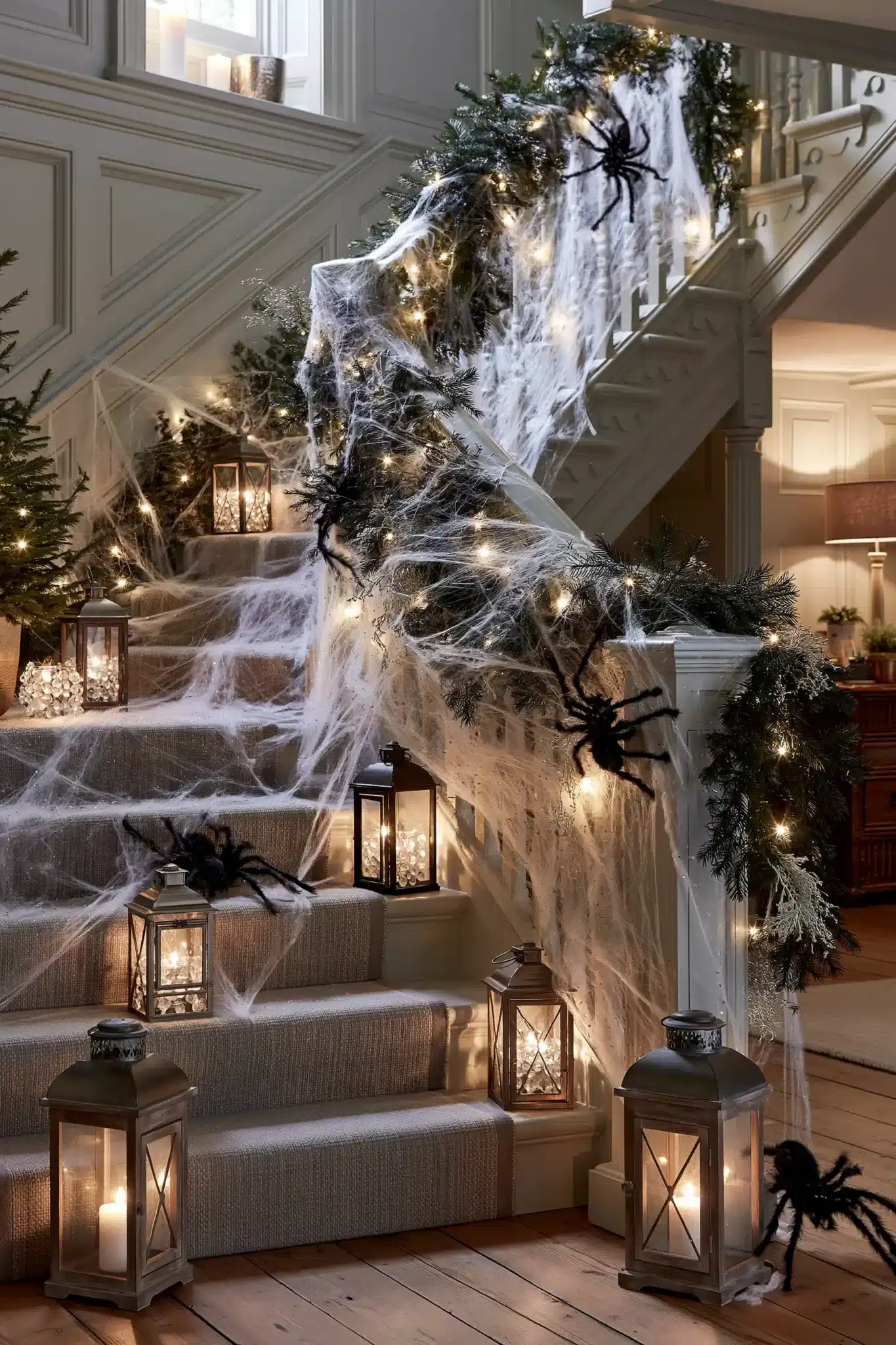 29 Halloween Staircase Decor Ideas That Skip the Cheap Stuff 9