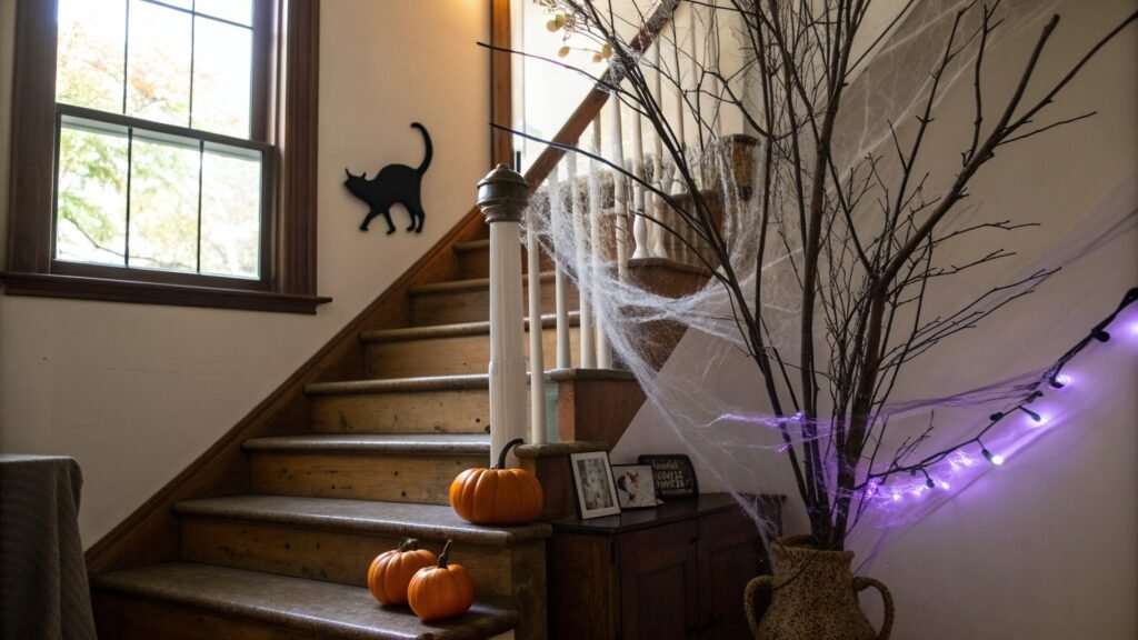 halloween staircase decor