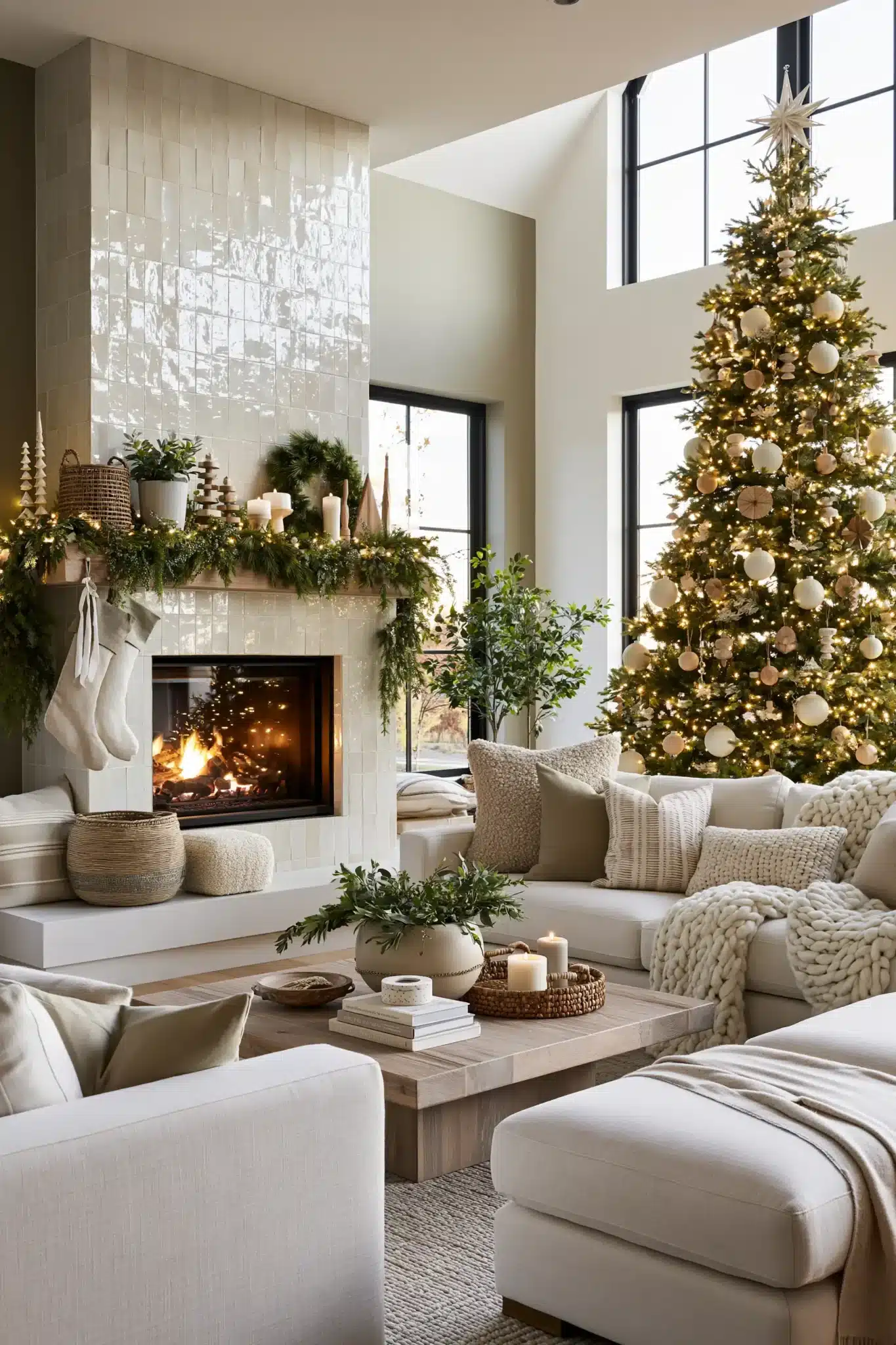 29 Neutral Christmas Decor Ideas for a Room That Stays Calm 1 neutral christmas decor