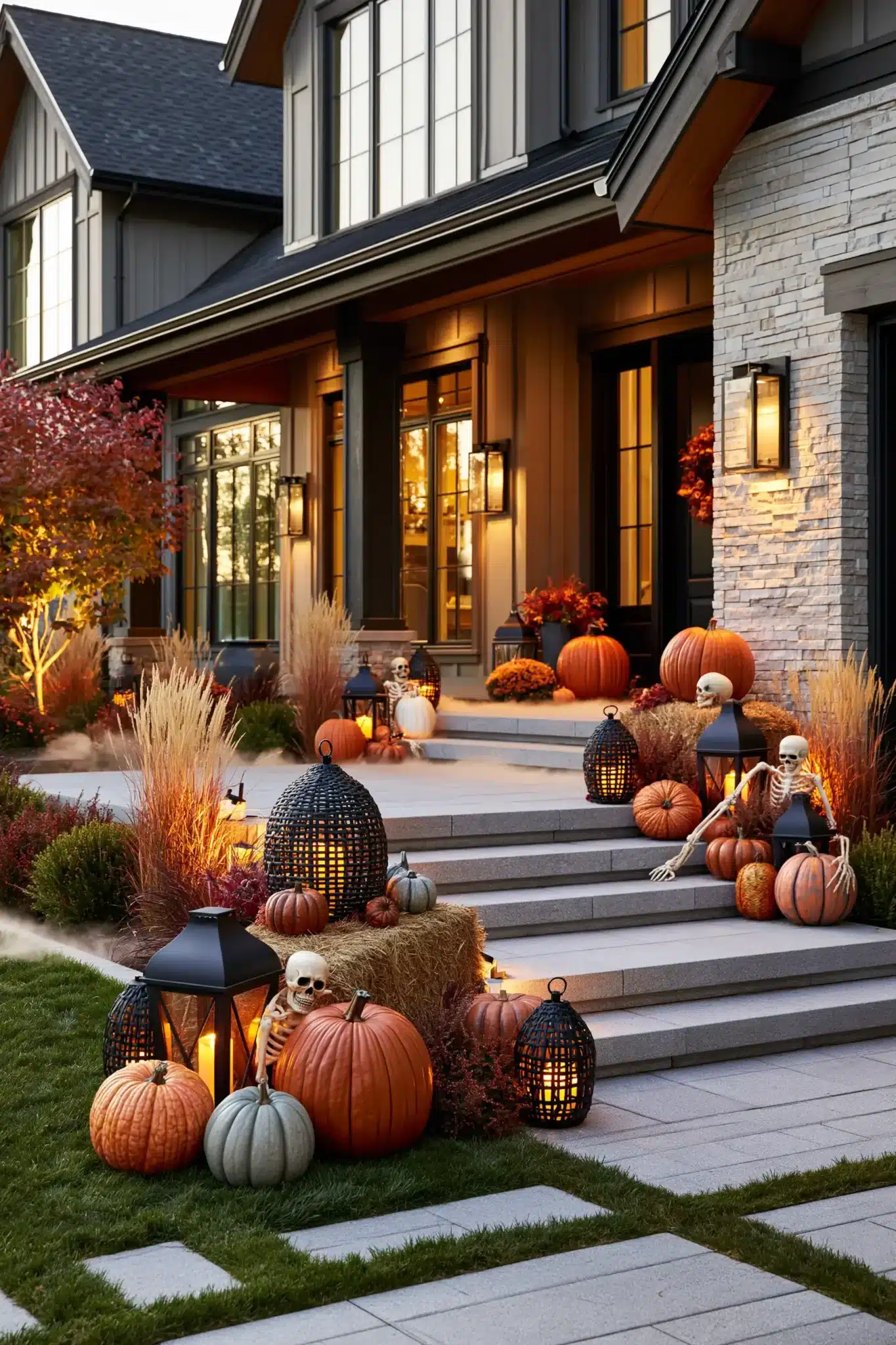29 Outdoor Halloween Decor Ideas for a Porch That Welcomes, Not Warns 1 outdoor halloween decor