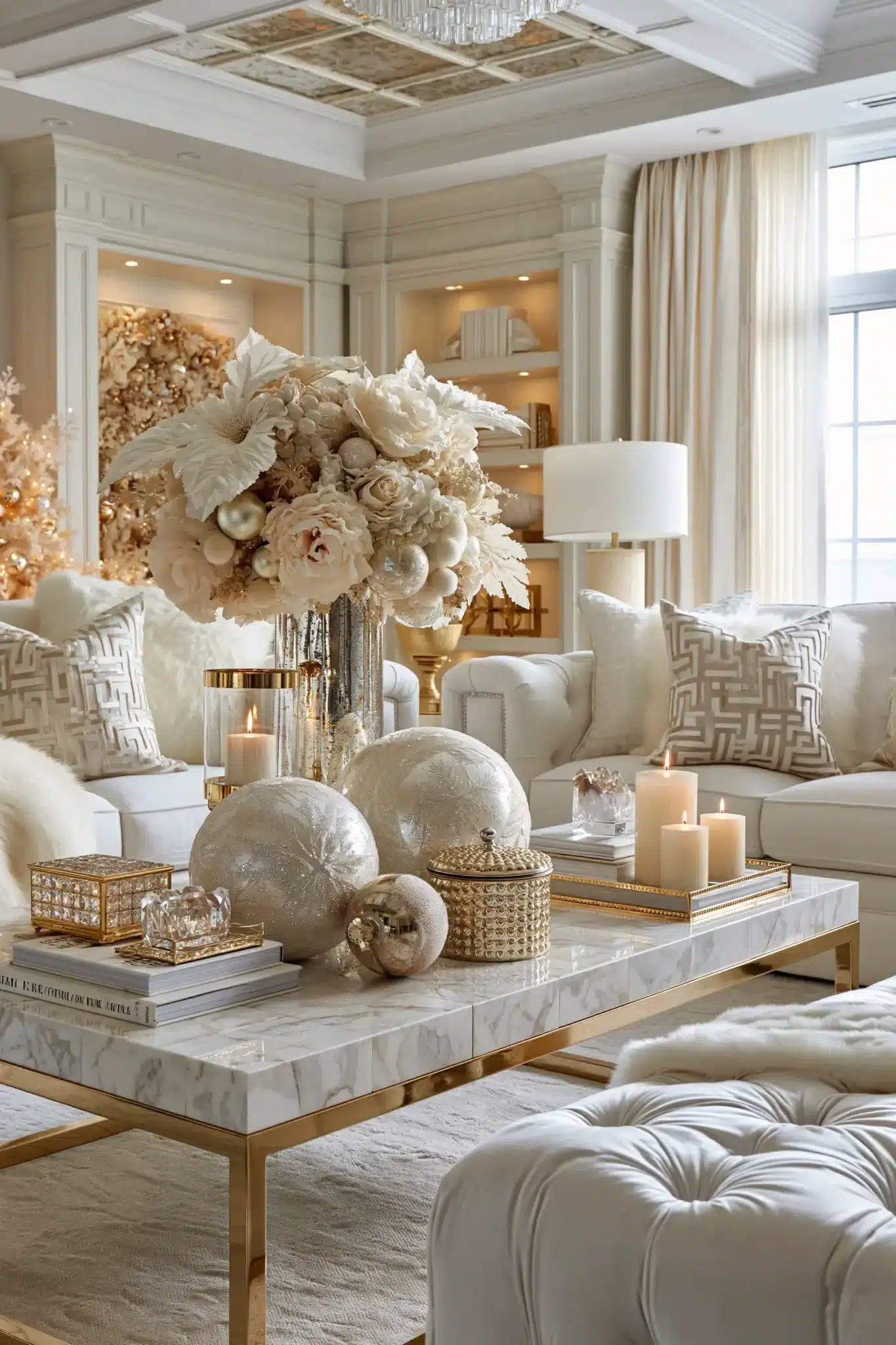 29 White Christmas Decor Ideas for a Room That Stays Bright and Quiet 10 white christmas decor