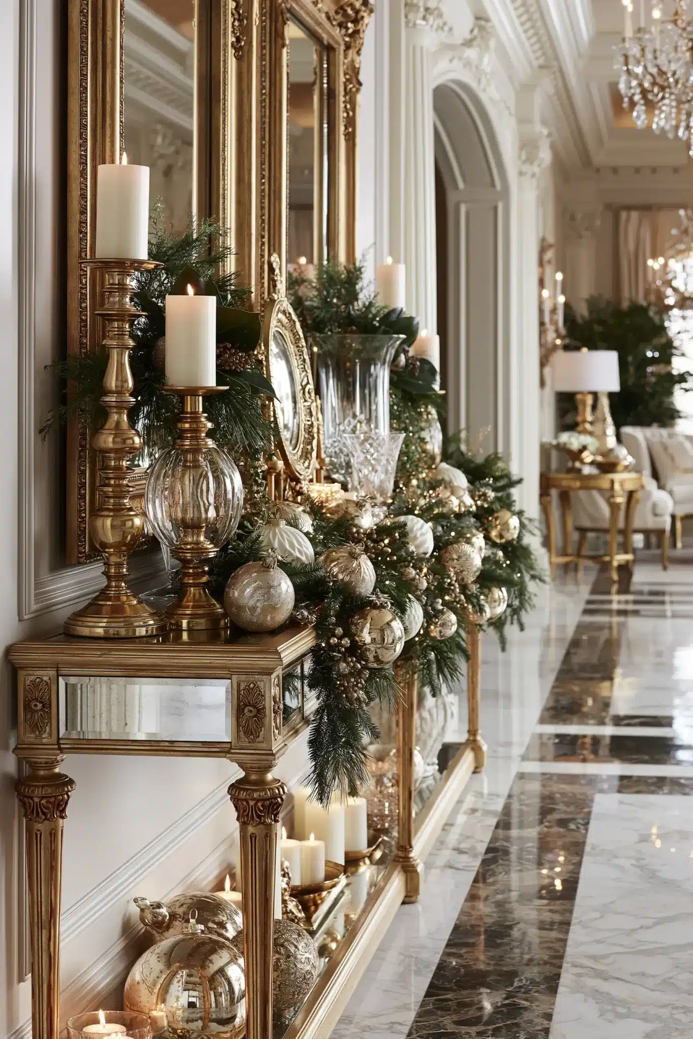 29 Christmas Entryway Table Decor Ideas for a First Impression That Is Warm 11 christmas entryway table decor