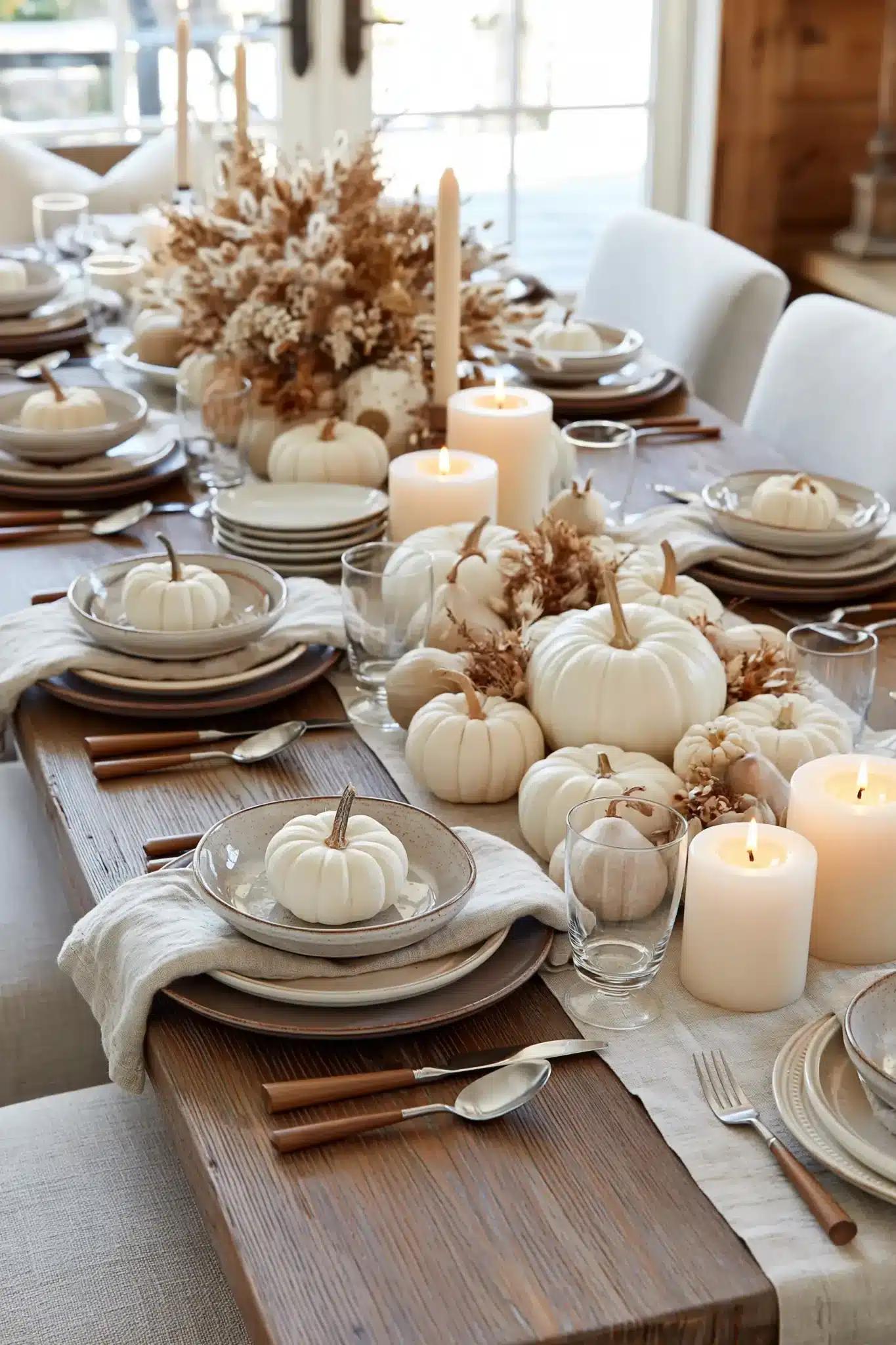 29 Thanksgiving Table Decor Ideas for a Centerpiece That Leaves Room for Plates 11 thanksgiving table decor ideas