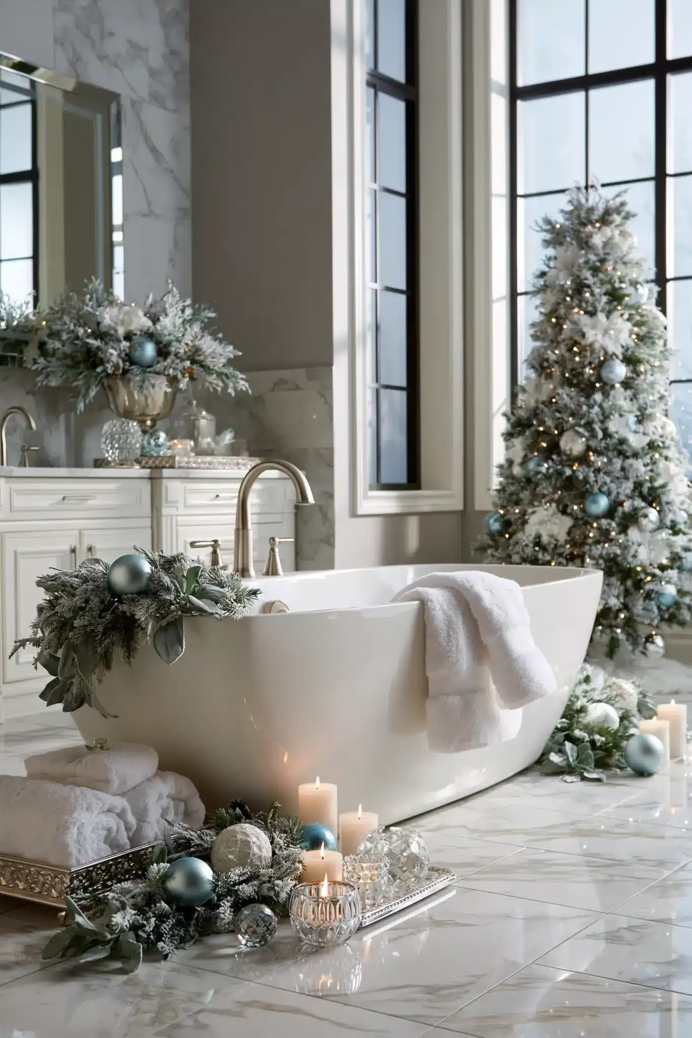 29 Blue Christmas Decor Ideas for a Tree That Breaks From Red and Green 11 blue christmas decor