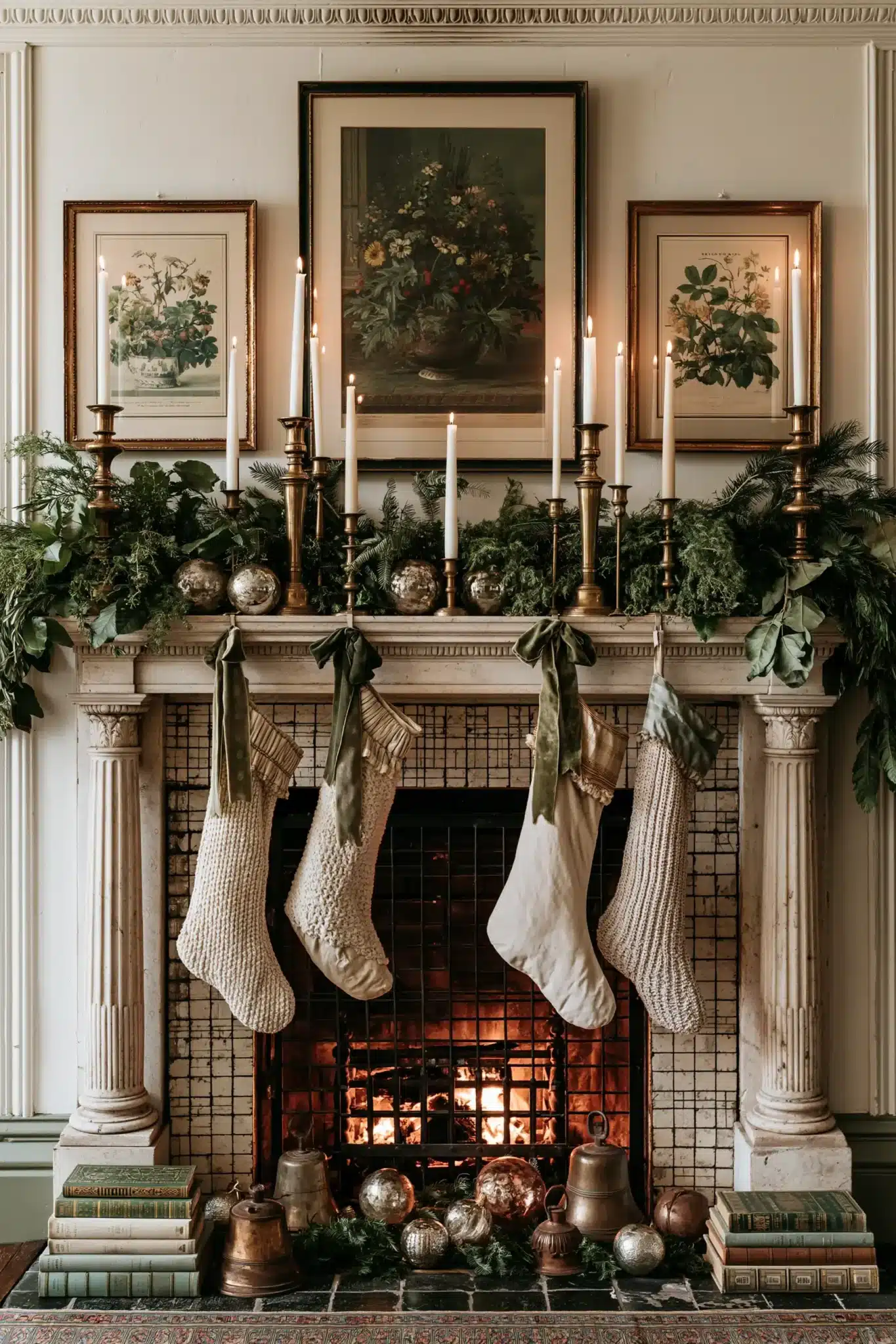 29 Christmas Fireplace Decor Ideas for a Hearth That Does the Heavy Lifting 11 christmas fireplace decor ideas