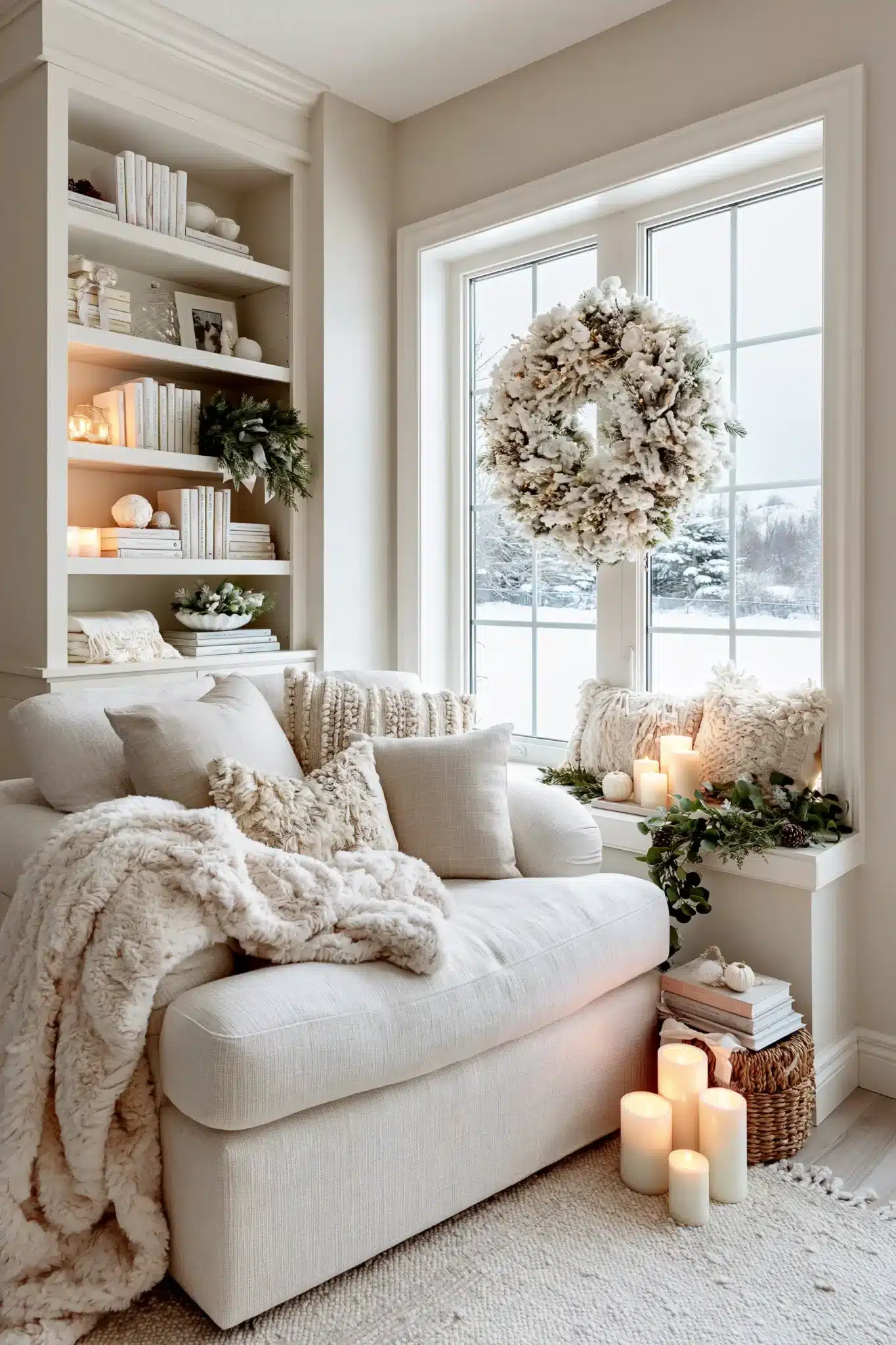 29 White Christmas Decor Ideas for a Room That Stays Bright and Quiet 12 white christmas decor
