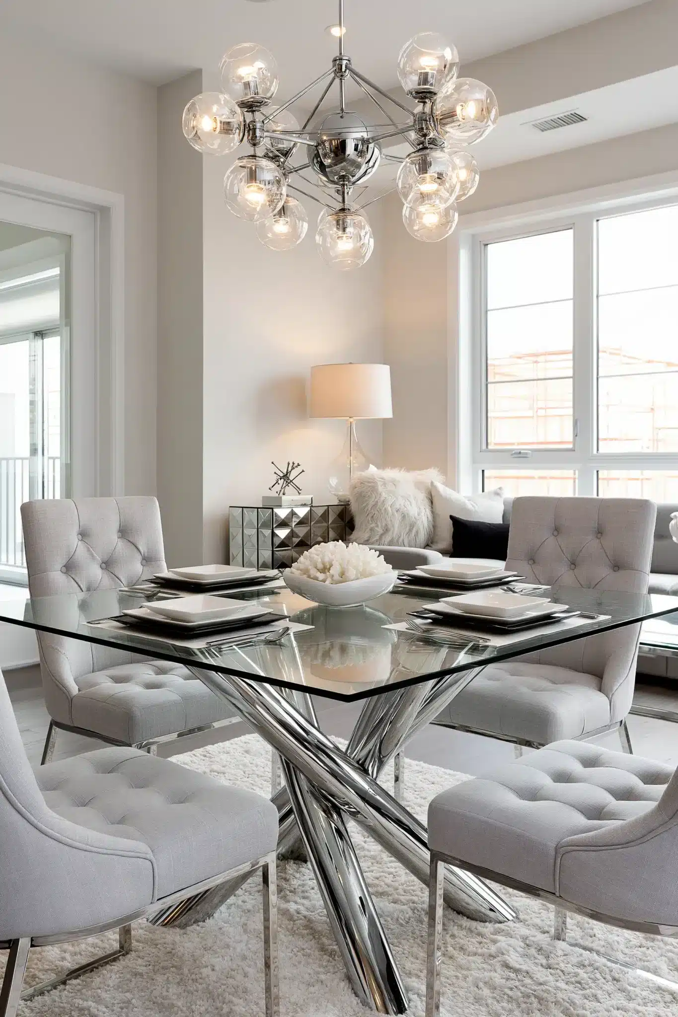 29 Modern Dining Room Ideas for a Table That Stays Out of the Way 12 modern dining room
