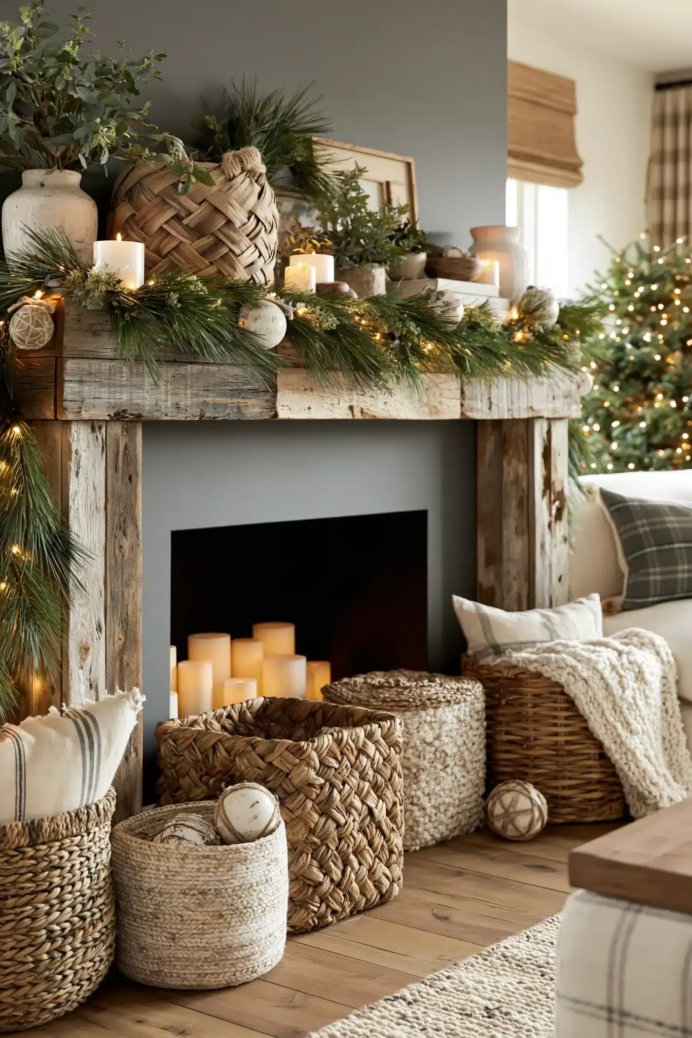 29 Christmas Mantle Decor Ideas for a Hearth That Does Not Compete With the Tree 12 christmas mantle decor