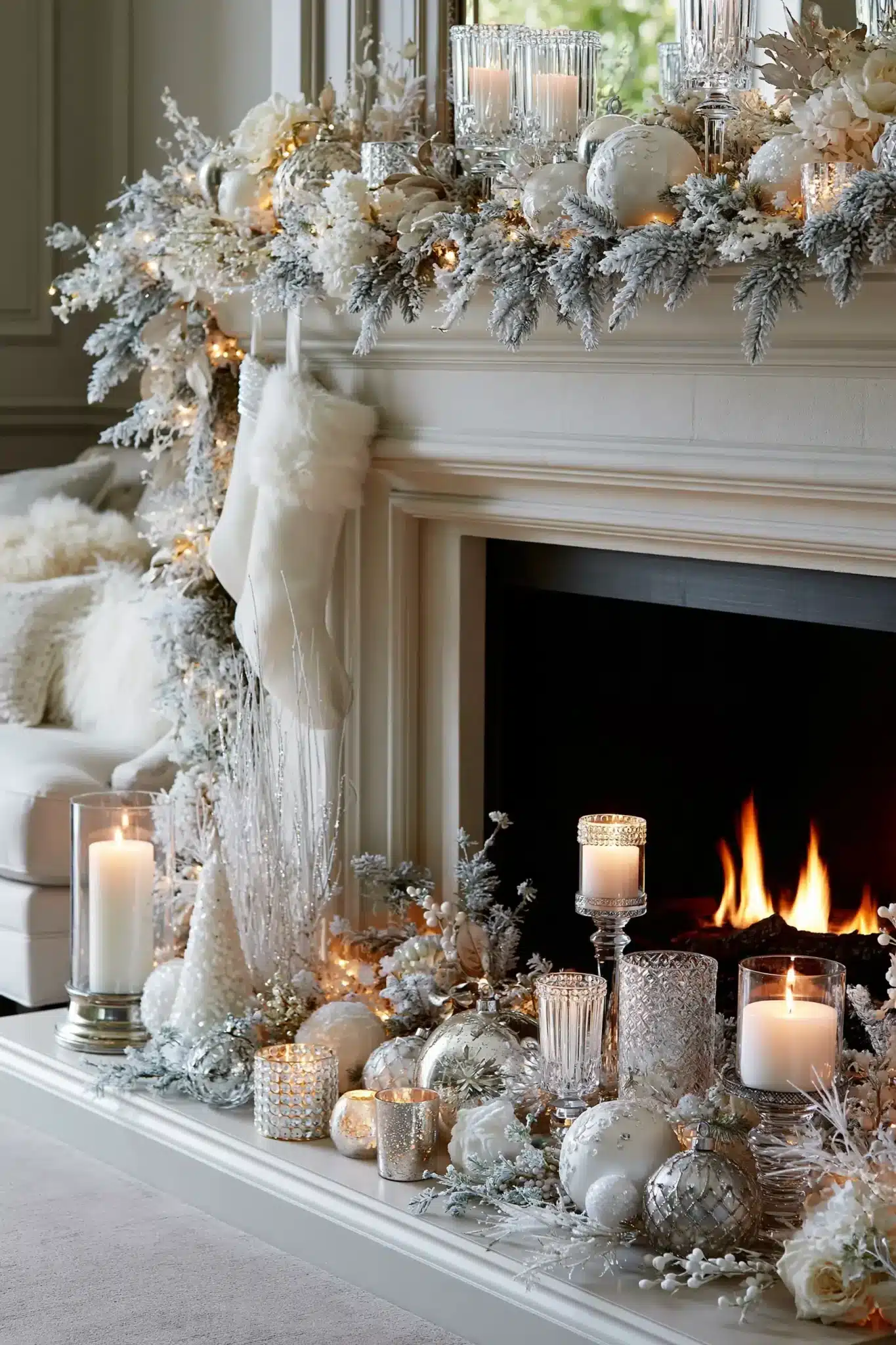 29 White Christmas Decor Ideas for a Room That Stays Bright and Quiet 13 white christmas decor